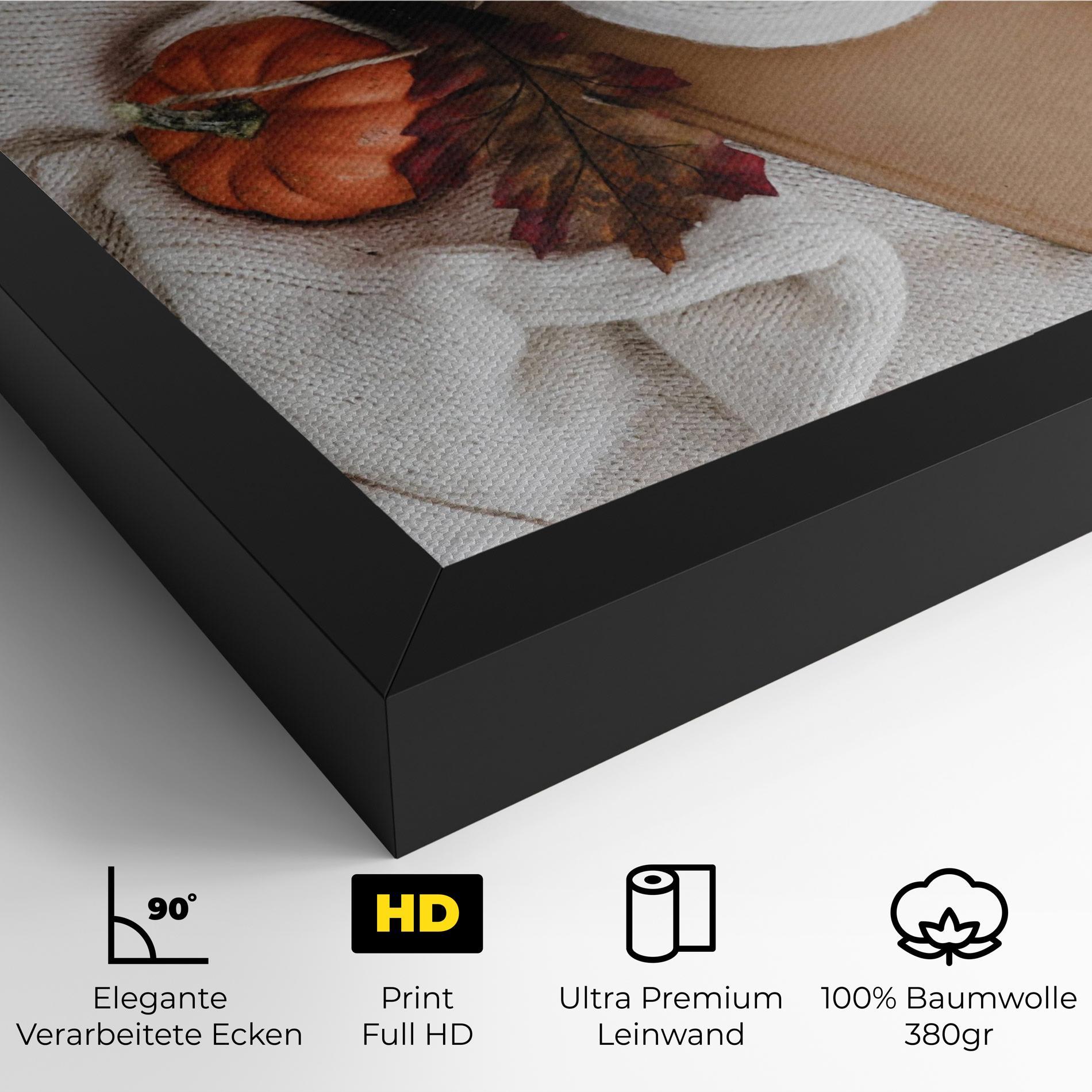 Leinwandbild Autumn Coffee mockup 4