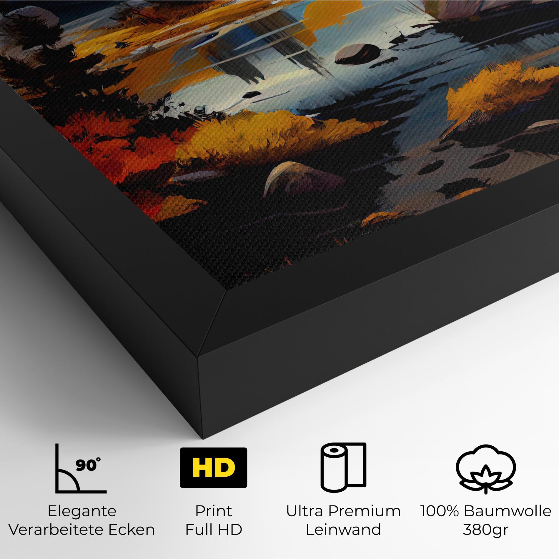 Leinwandbild Autumn Landscape mockup 4