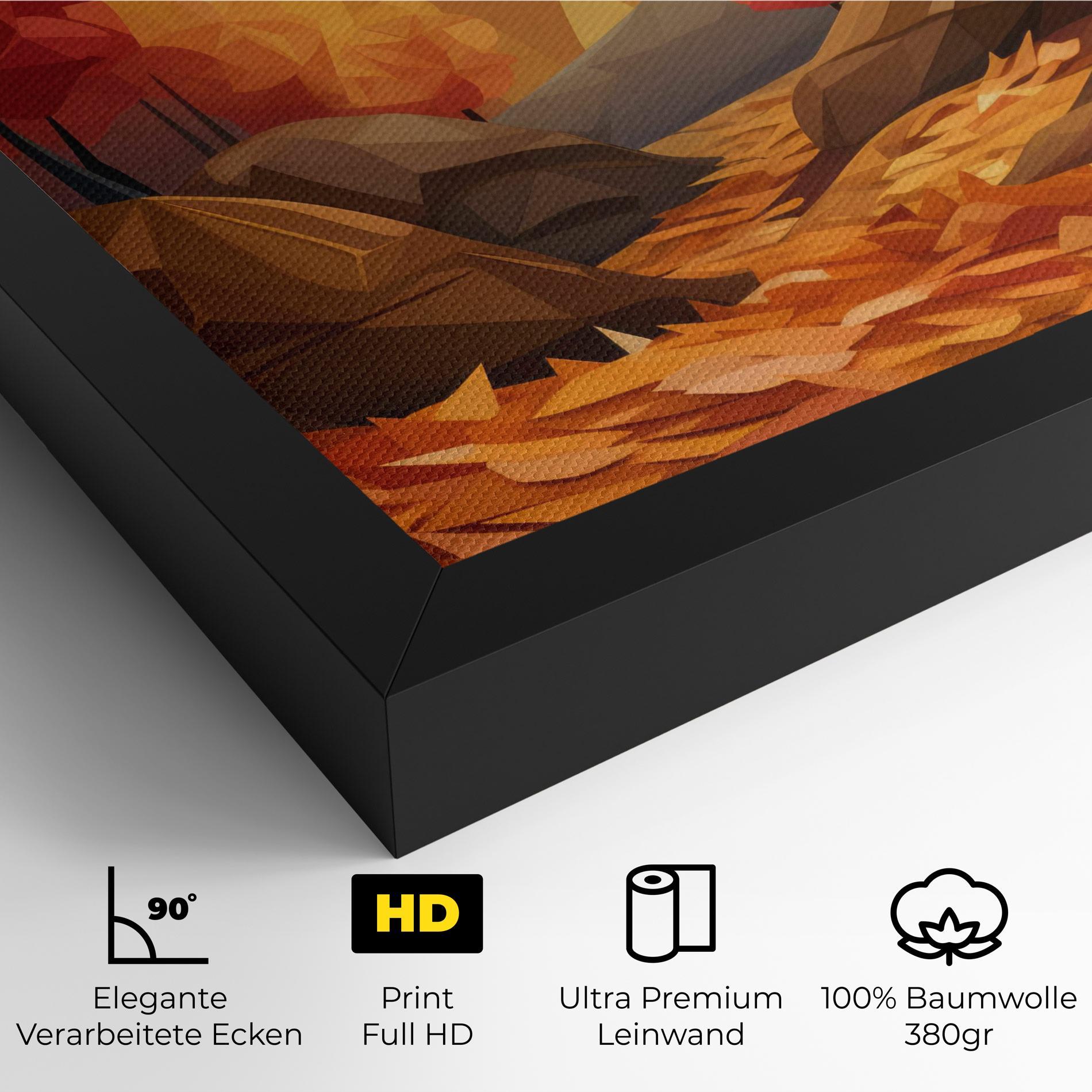 Leinwandbild Autumn Orange Forest mockup 4