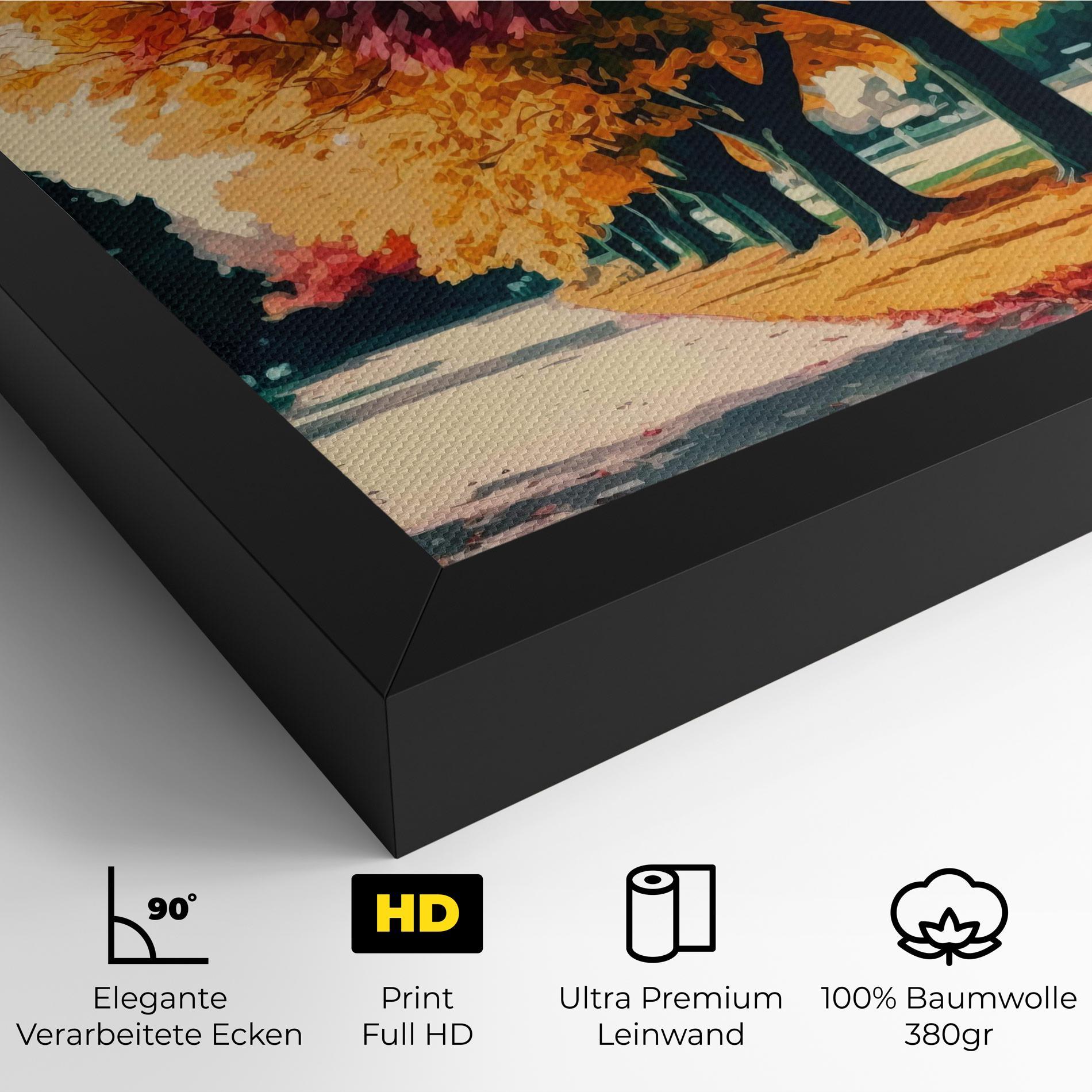Leinwandbild Autumn Park mockup 4