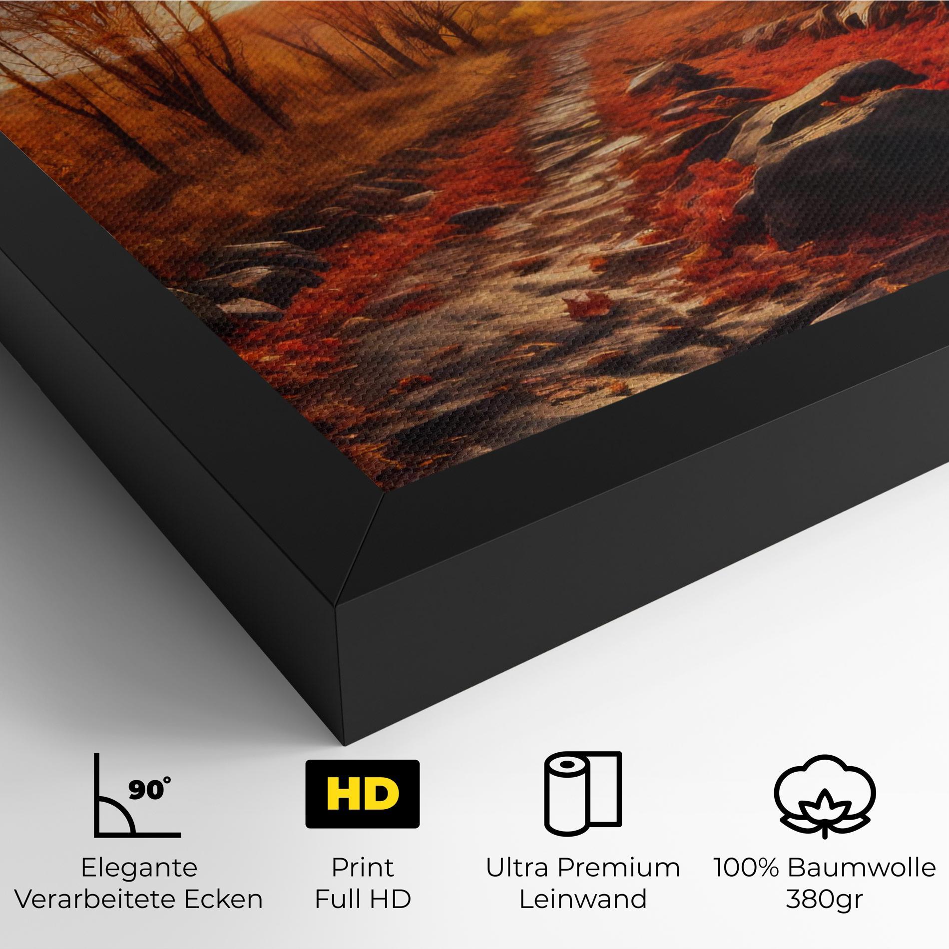 Leinwandbild Autumn Path mockup 4