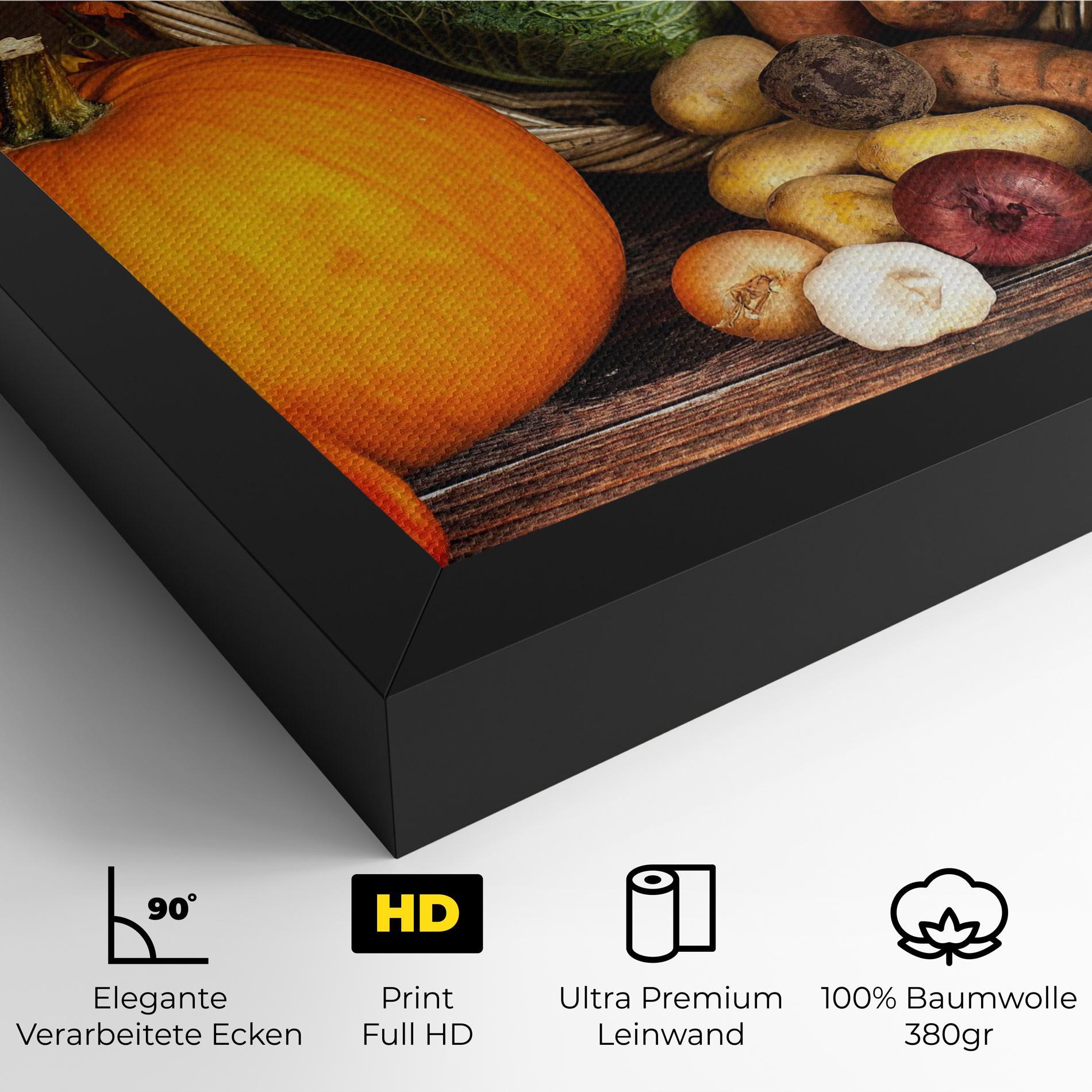 Leinwandbild Autumn Vegetables mockup 4