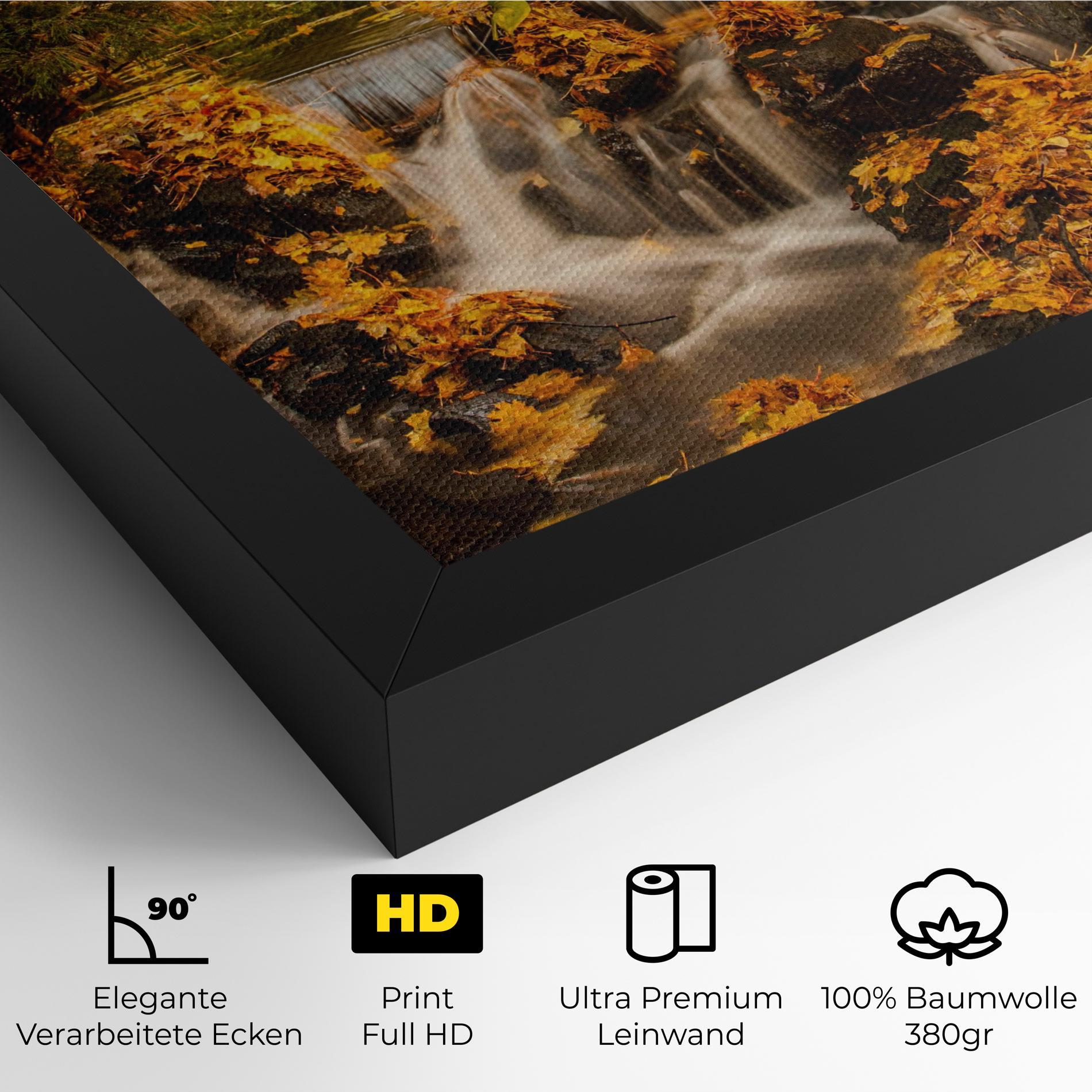 Leinwandbild Autumn Waterfall mockup 4