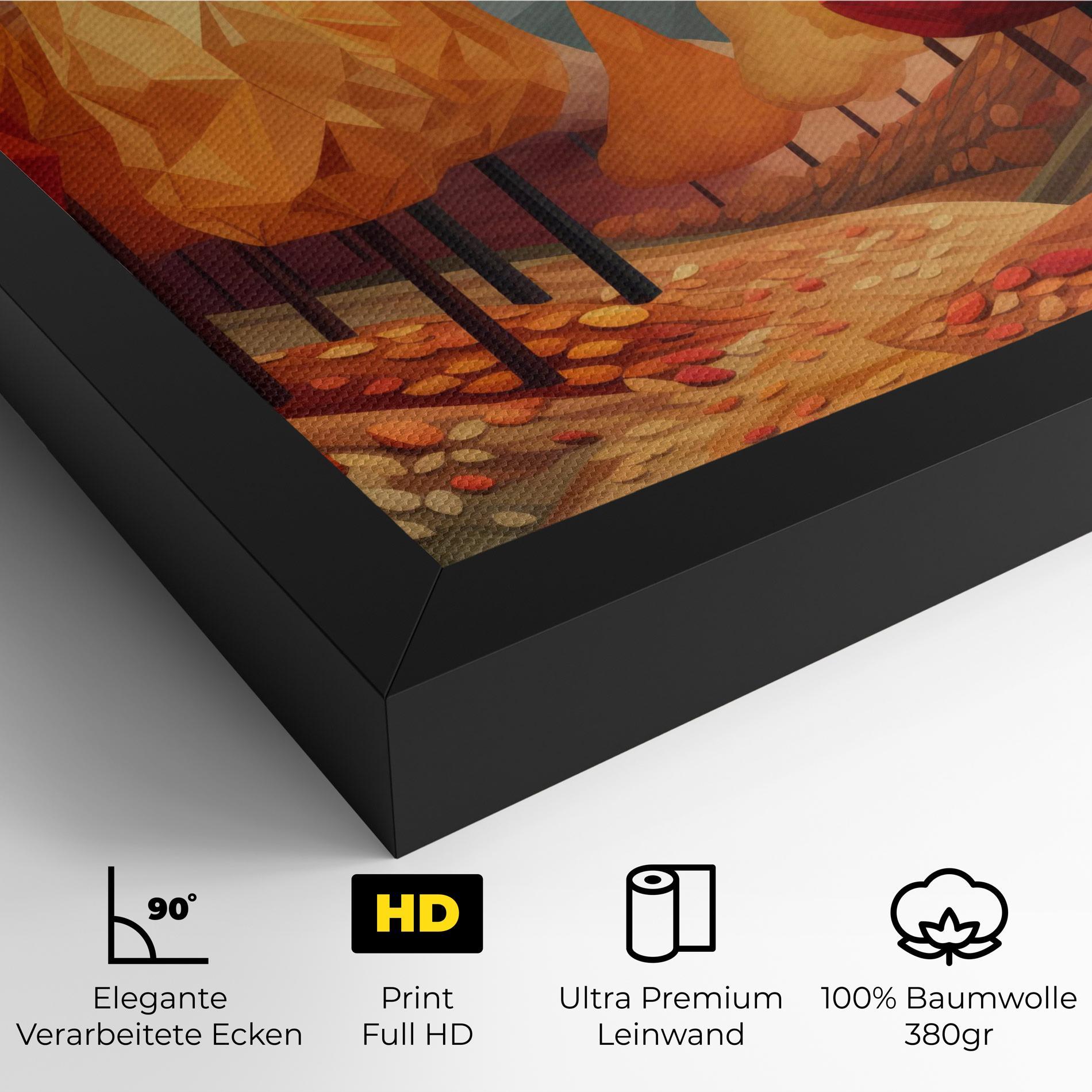 Leinwandbild Colorful Trees Art mockup 4