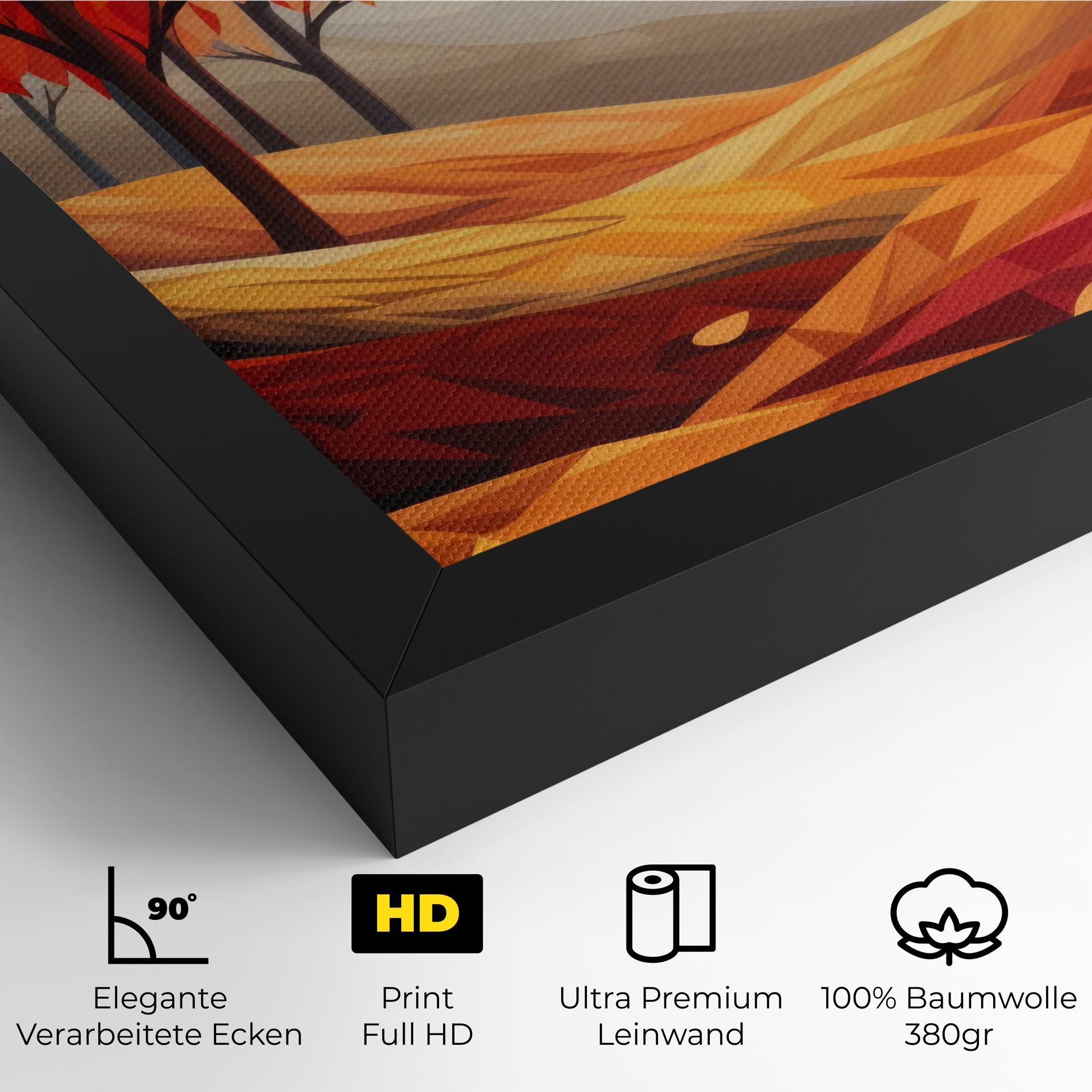 Leinwandbild Red Trees Art mockup 4
