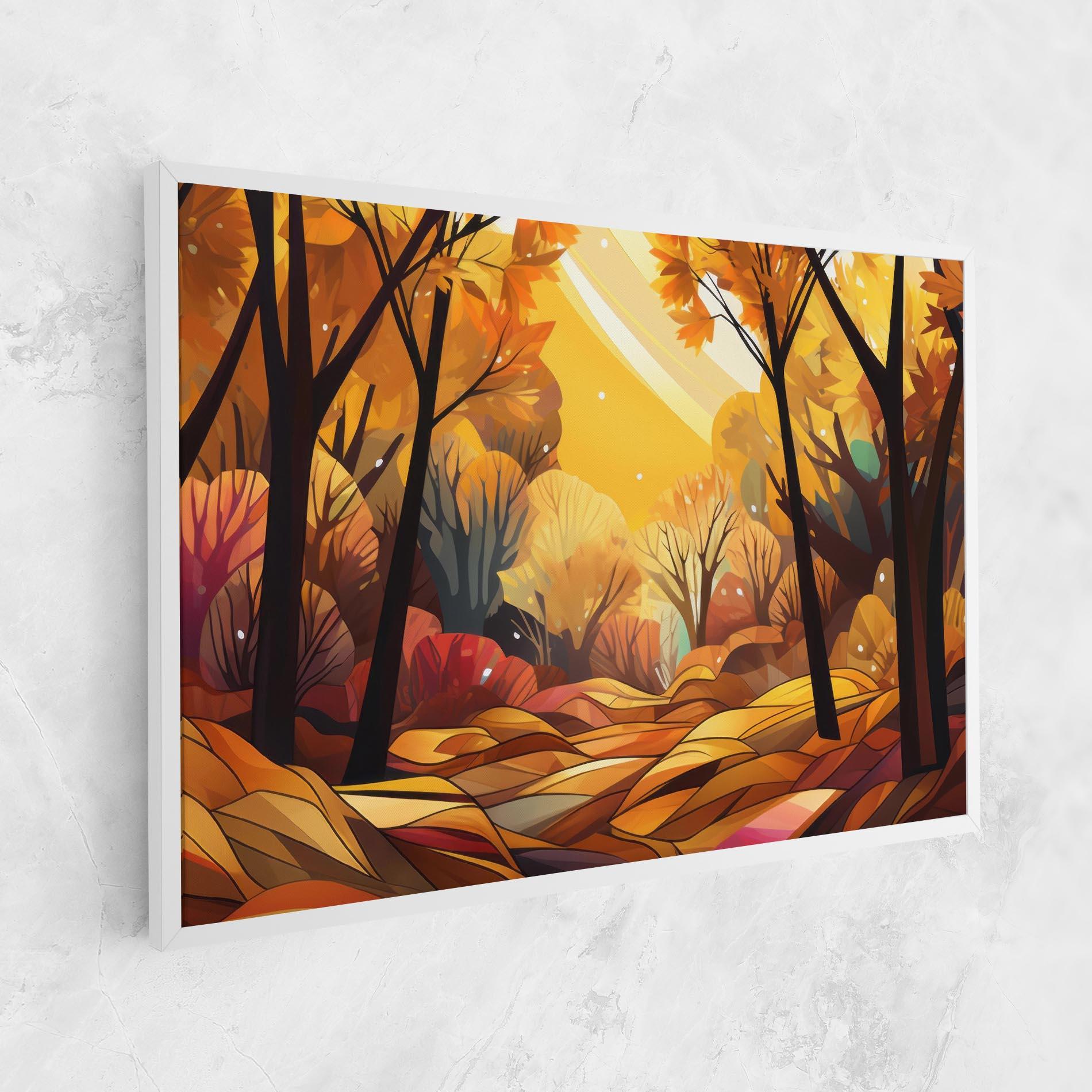 Leinwandbild Autumn Forest Art mockup 1