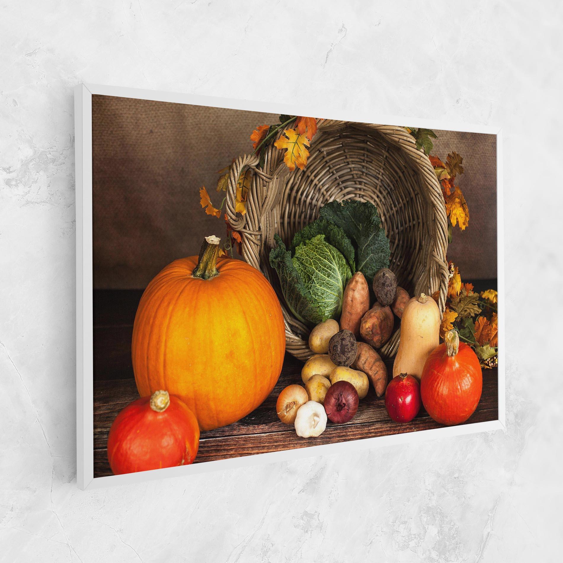 Leinwandbild Autumn Vegetables mockup 1