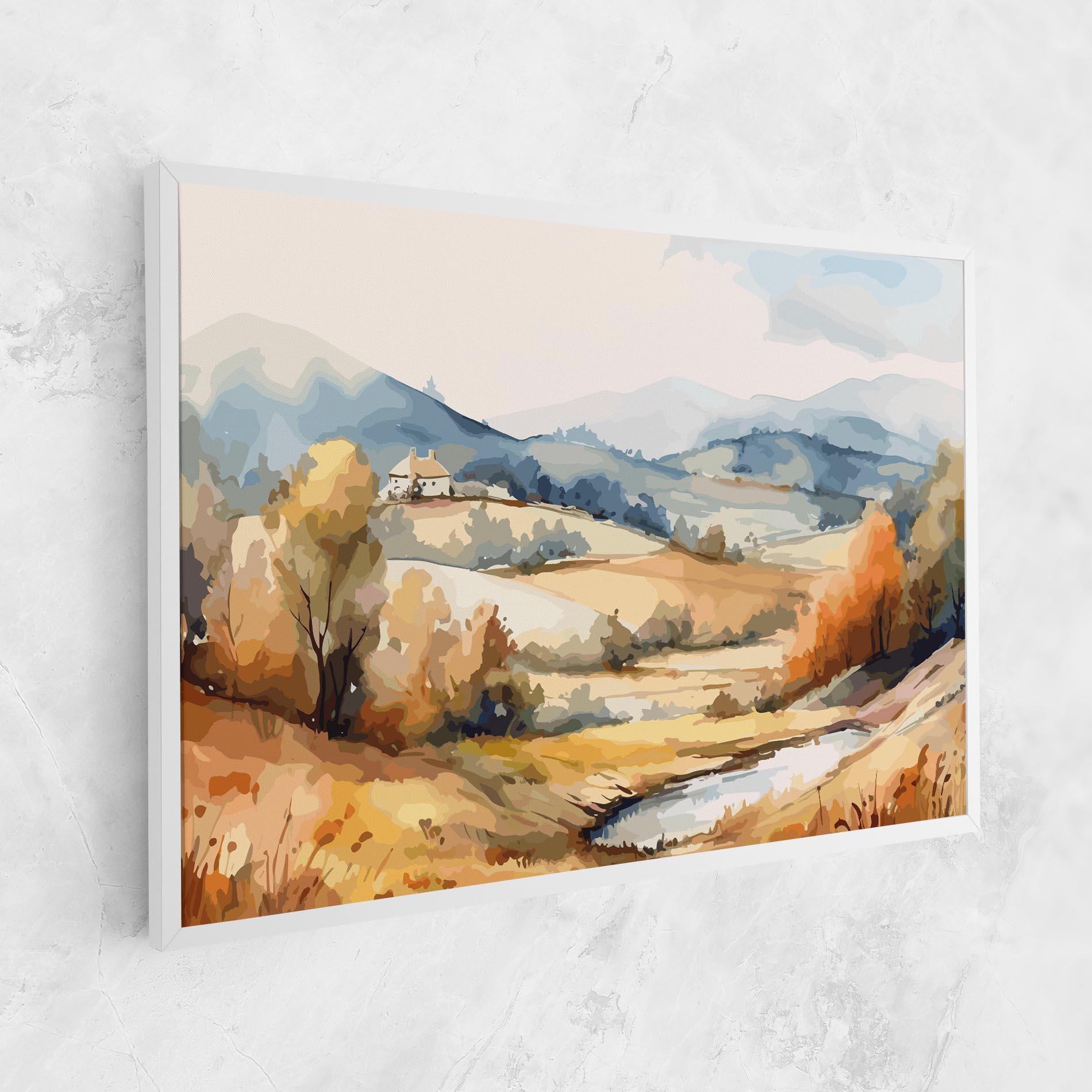 Leinwandbild Blue Orange Autumn mockup 1