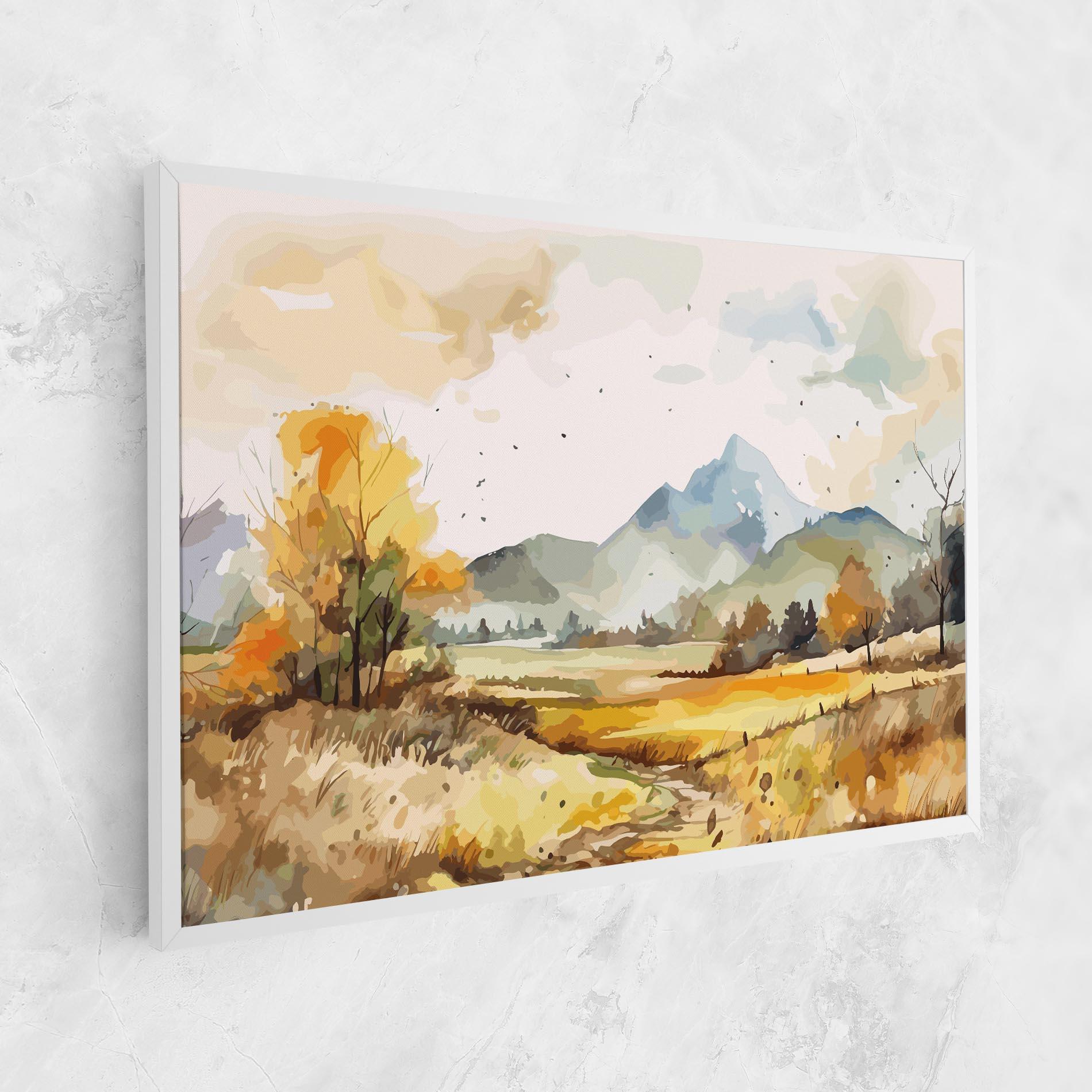 Leinwandbild Yellow Blue Autumn mockup 1