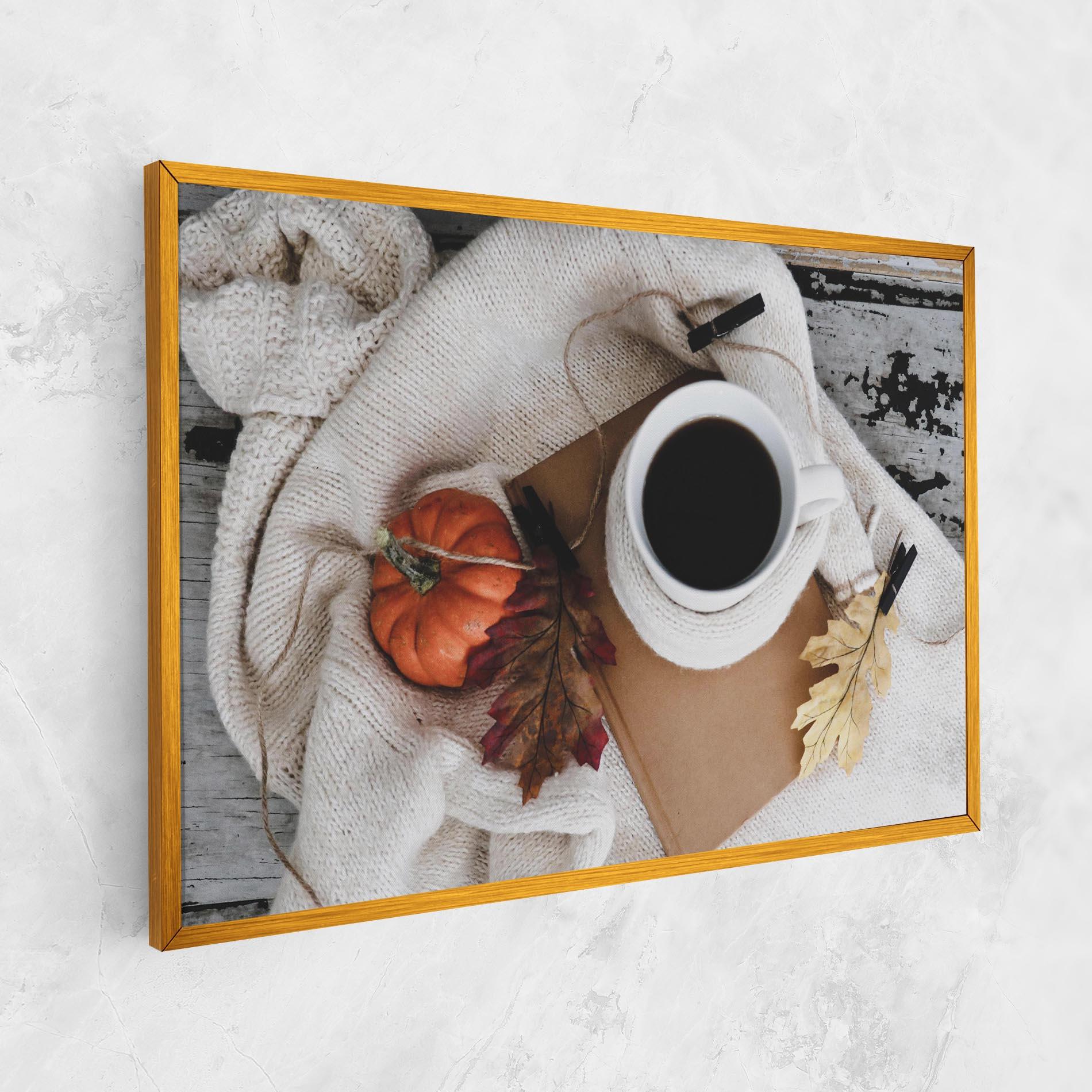 Leinwandbild Autumn Coffee mockup 1