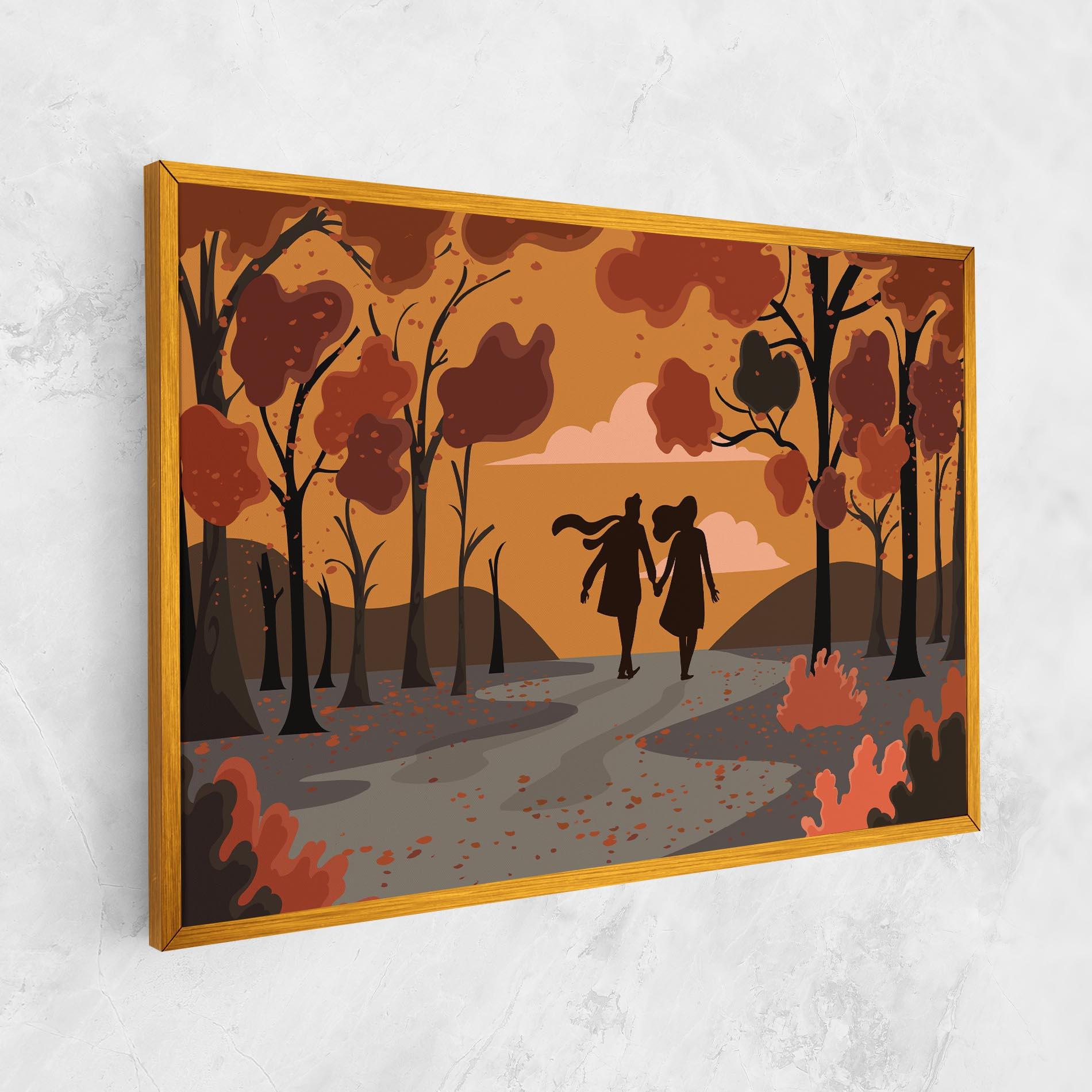 Leinwandbild Autumn Couple mockup 1