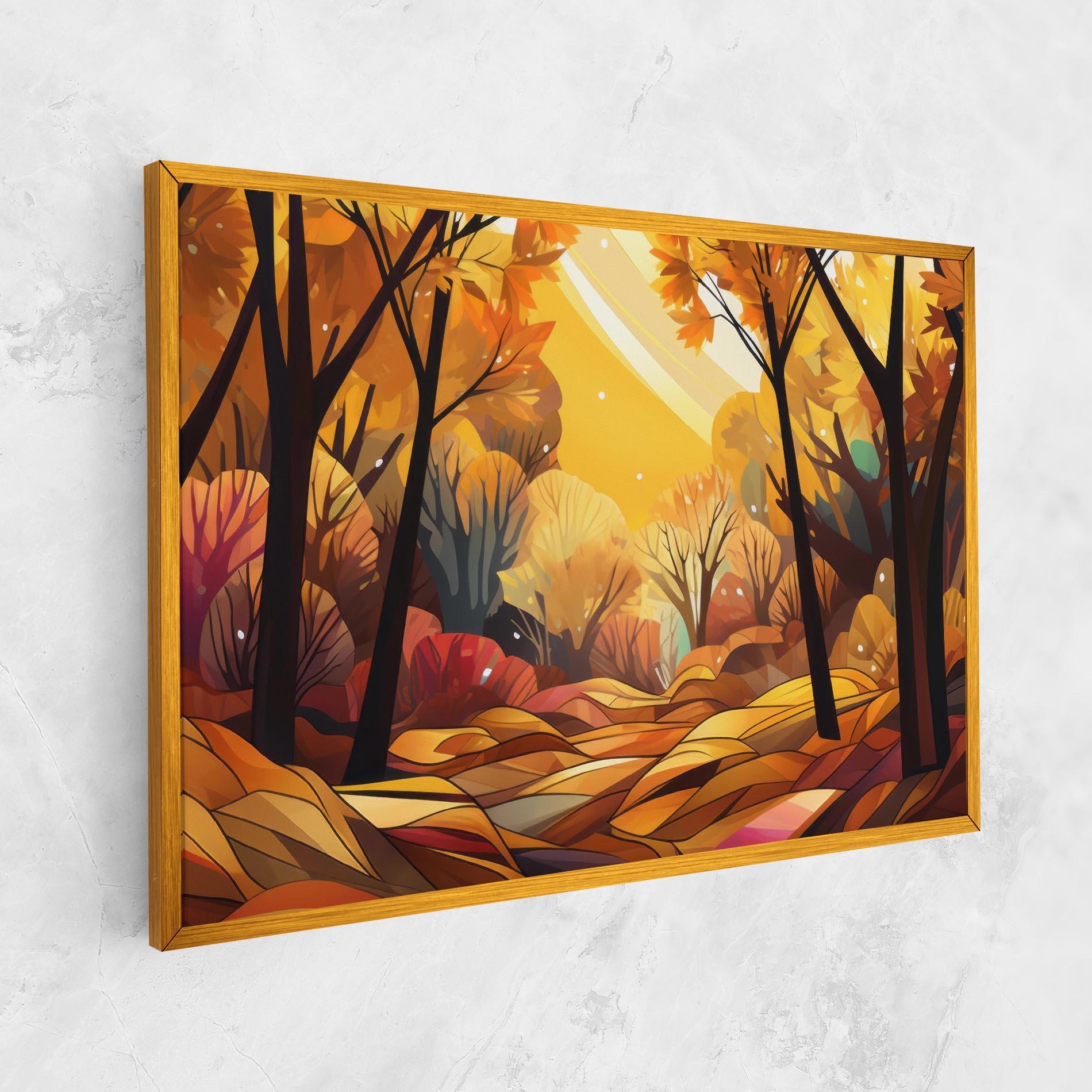 Leinwandbild Autumn Forest Art mockup 1