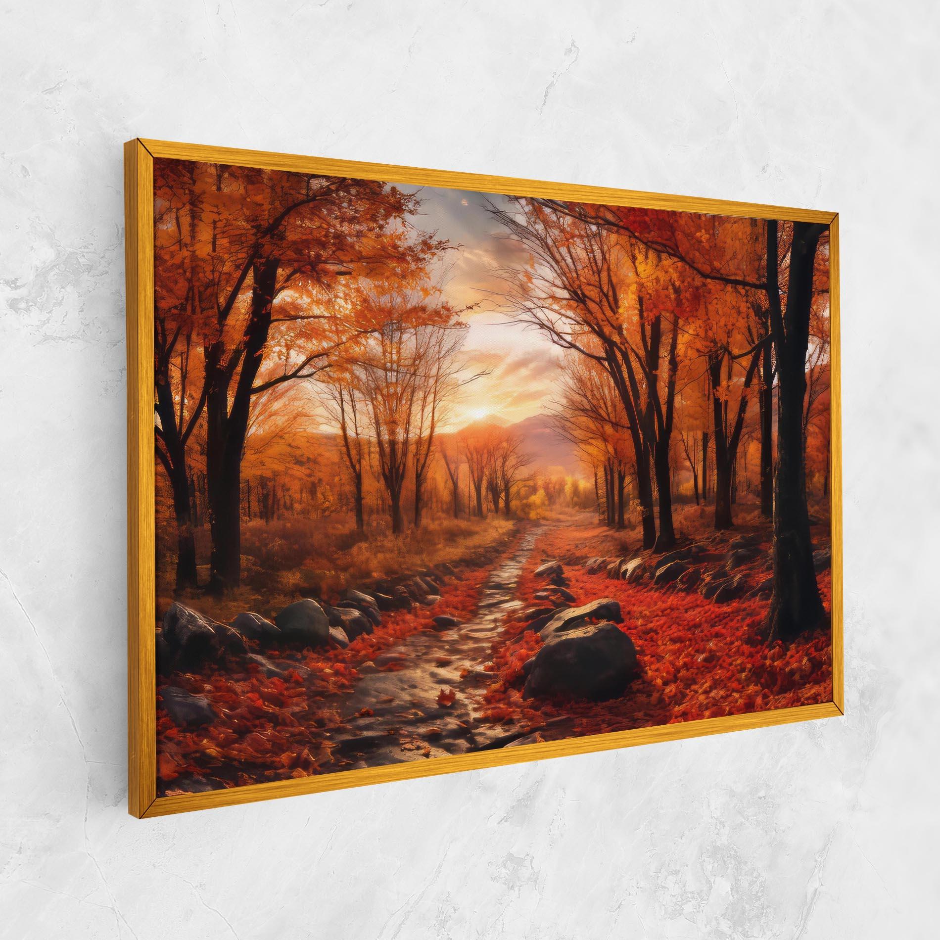 Leinwandbild Autumn Path mockup 1