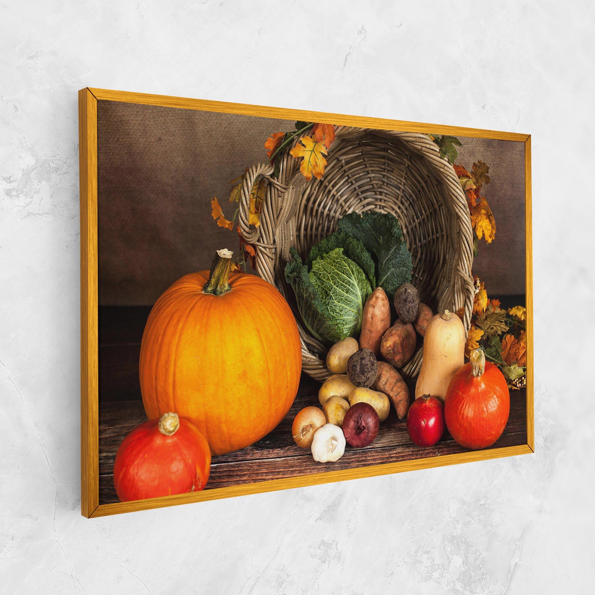 Leinwandbild Autumn Vegetables mockup 1