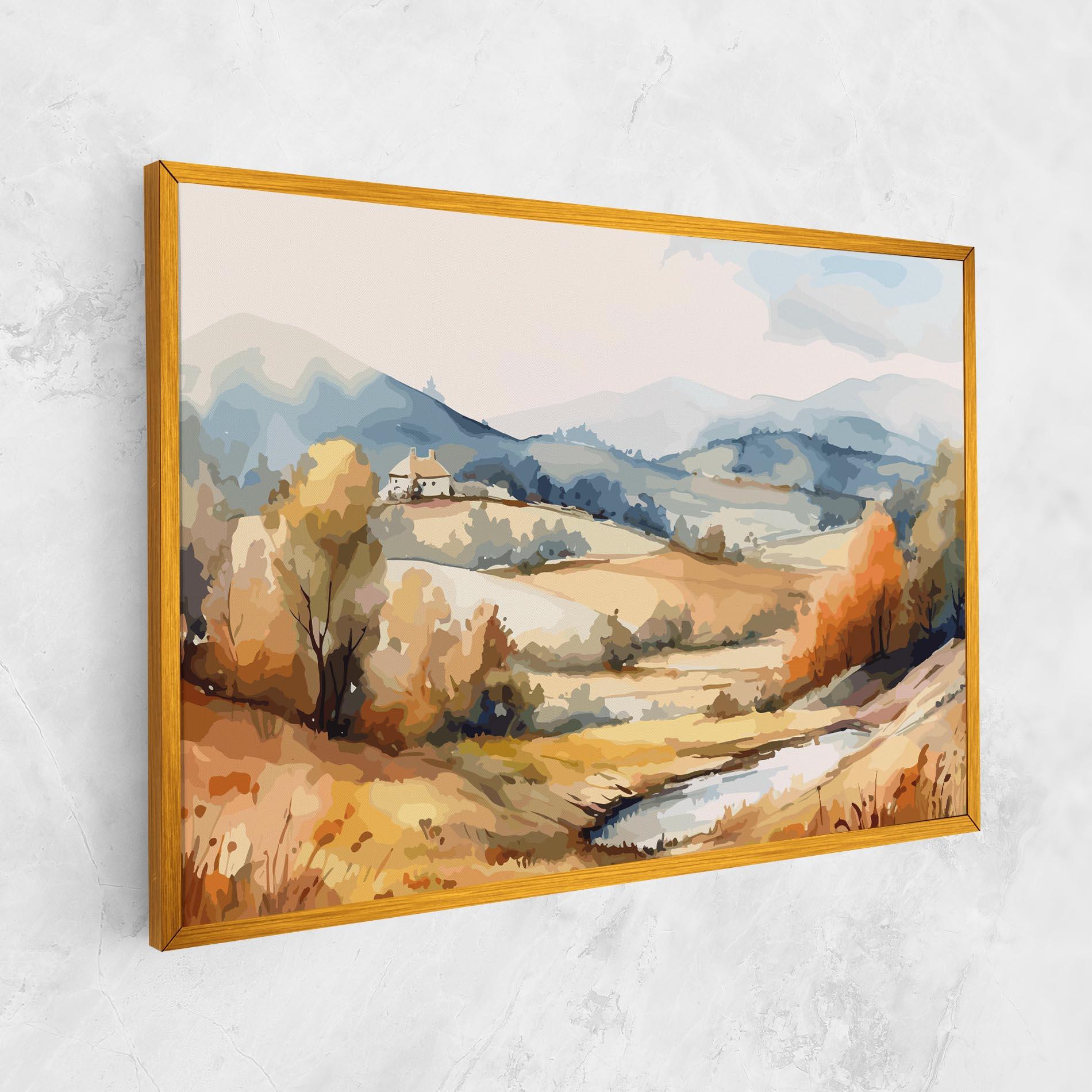 Leinwandbild Blue Orange Autumn mockup 1