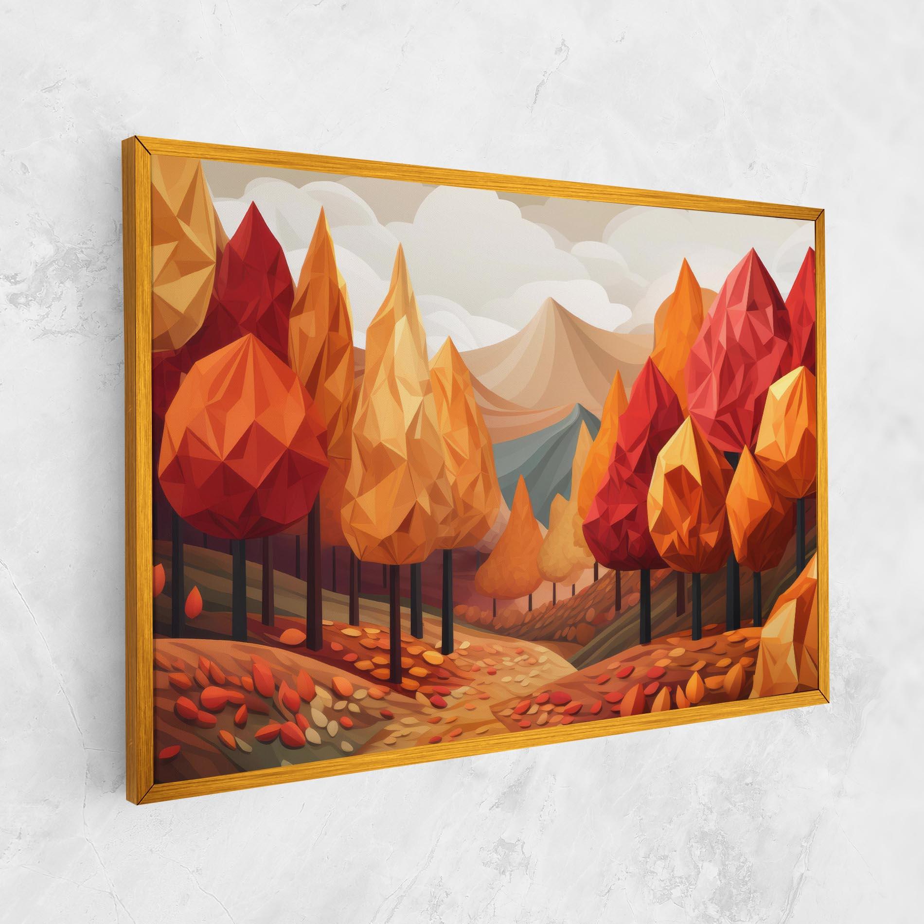 Leinwandbild Colorful Trees Art mockup 1