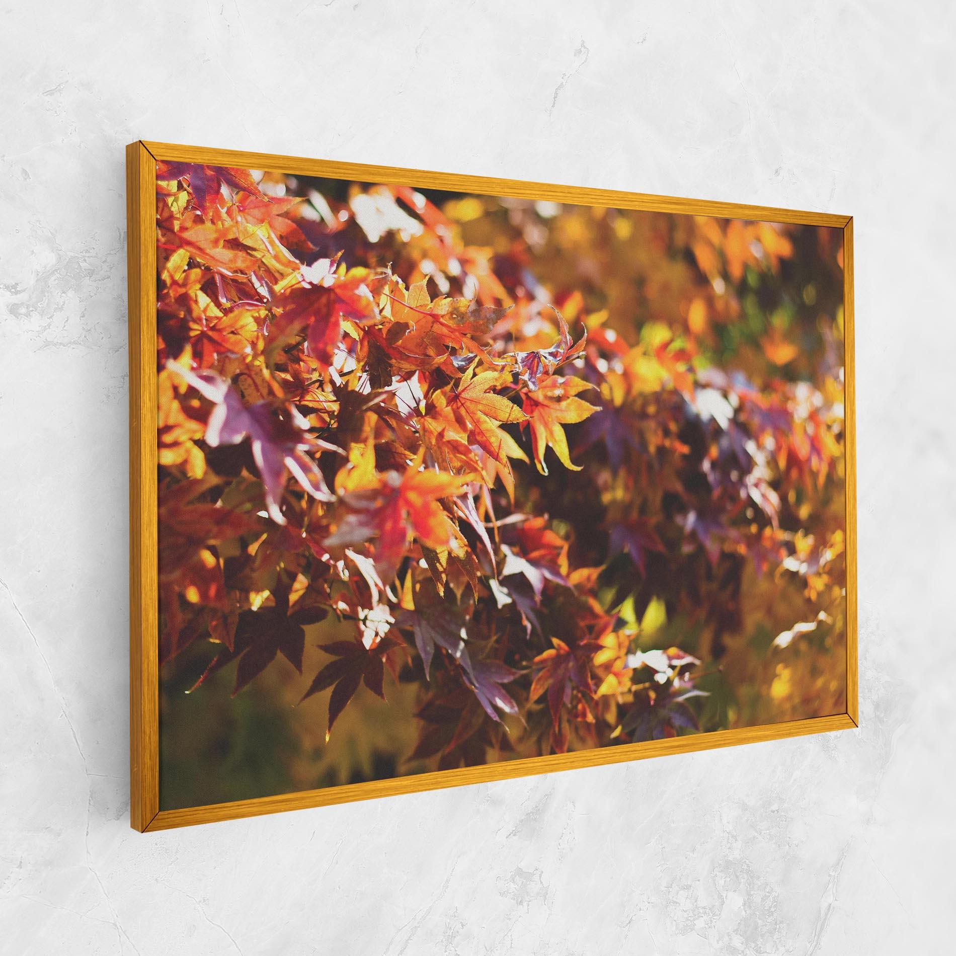 Leinwandbild Dark Red Leaves mockup 1