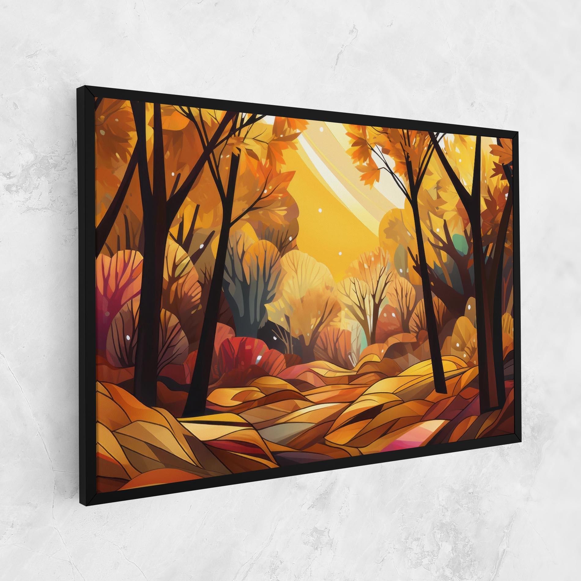Leinwandbild Autumn Forest Art mockup 1