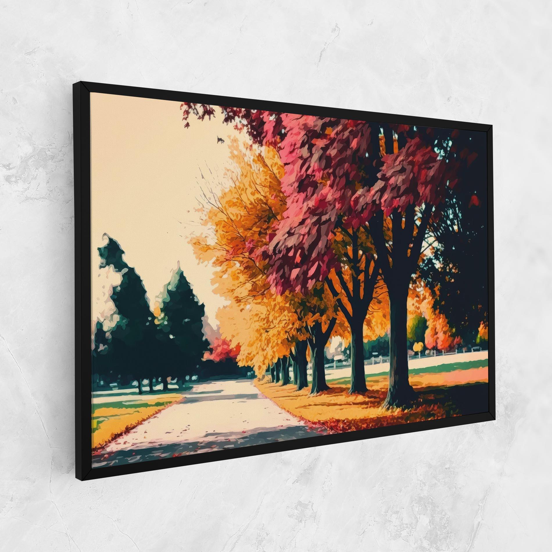 Leinwandbild Autumn Park mockup 1