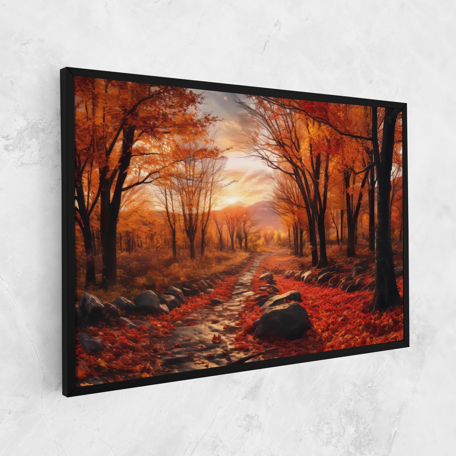 Leinwandbild Autumn Path mockup 1