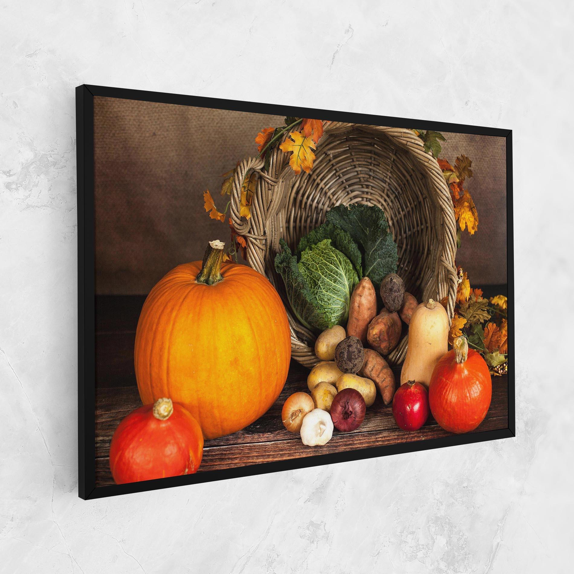 Leinwandbild Autumn Vegetables mockup 1