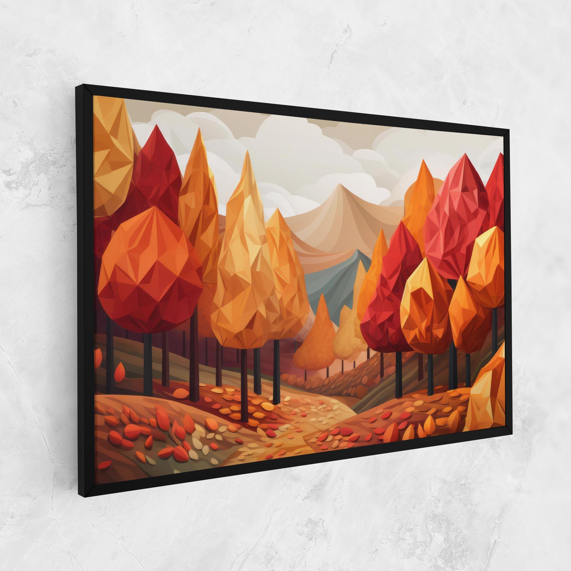 Leinwandbild Colorful Trees Art mockup 1