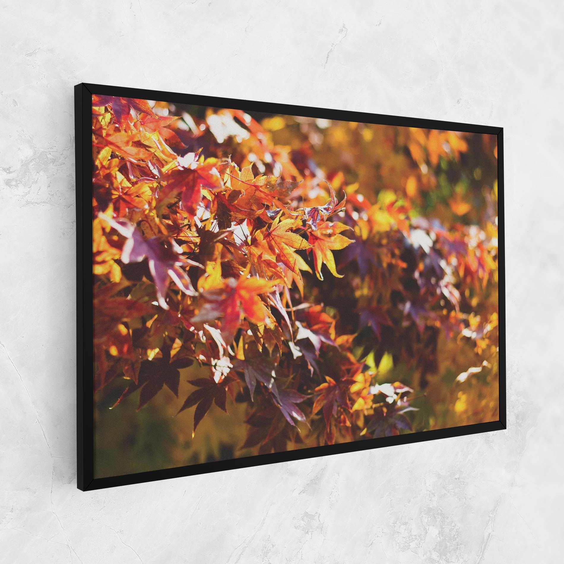 Leinwandbild Dark Red Leaves mockup 1