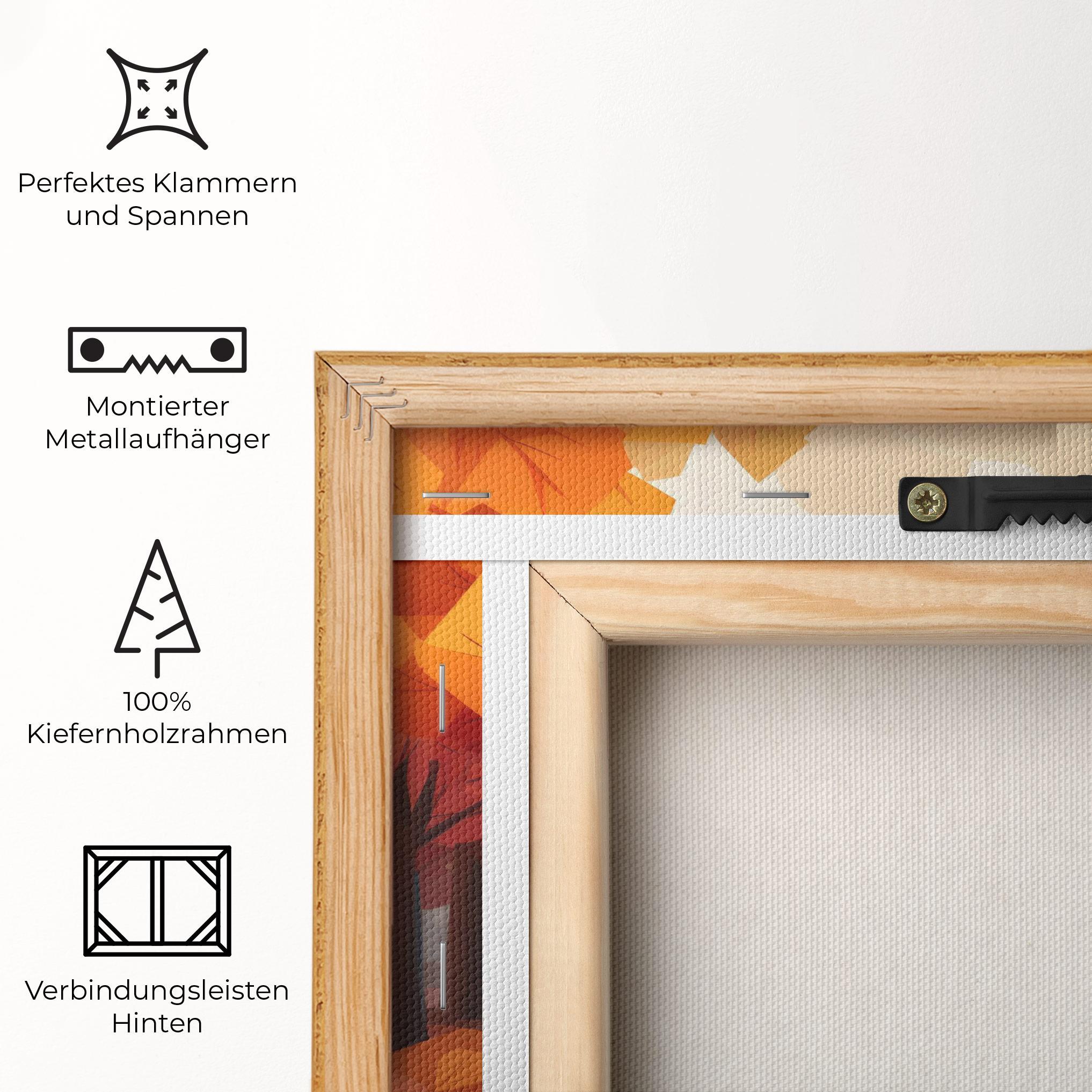 Leinwandbild Autumn Forest View mockup 5