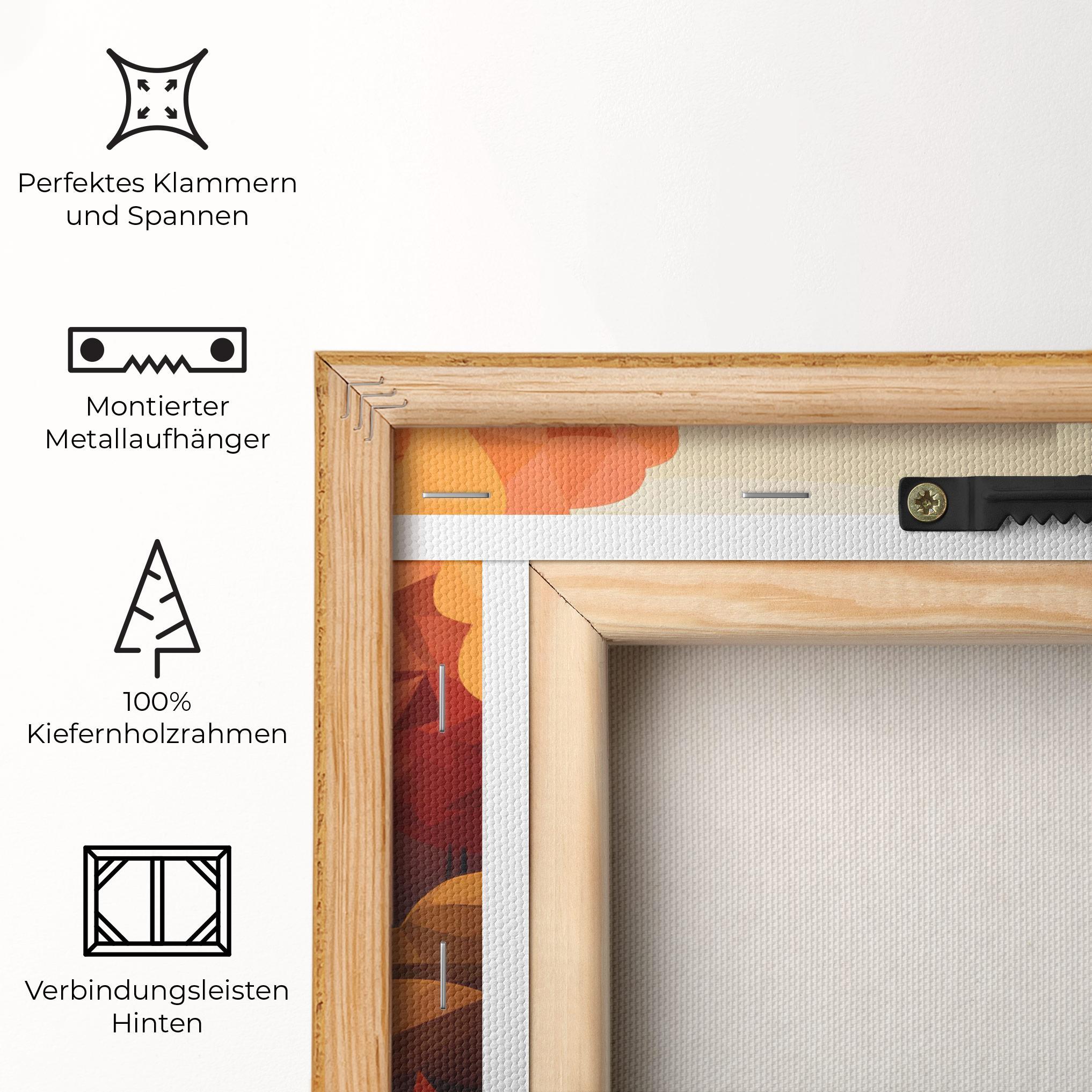 Leinwandbild Autumn Orange Forest mockup 5