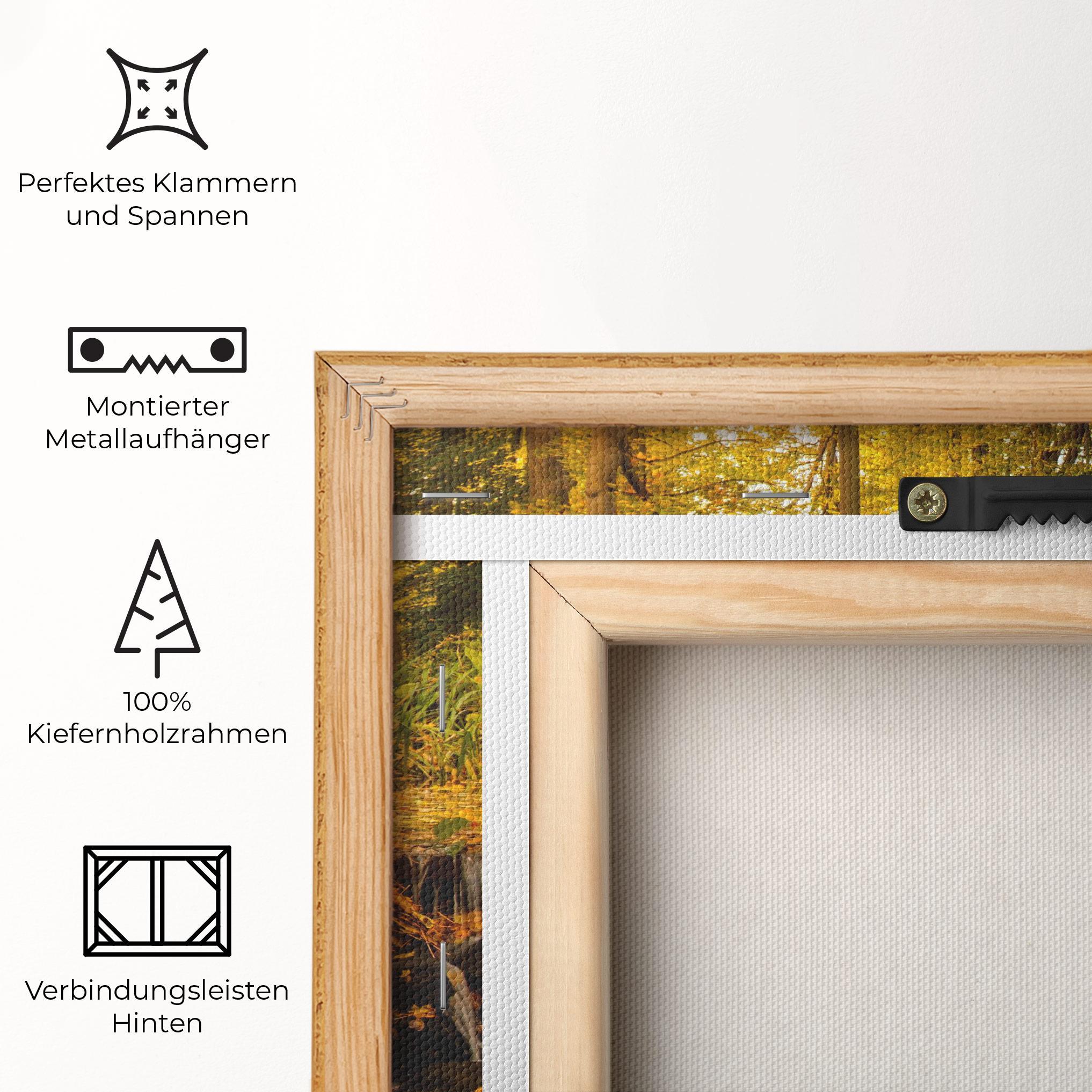 Leinwandbild Autumn Waterfall mockup 5