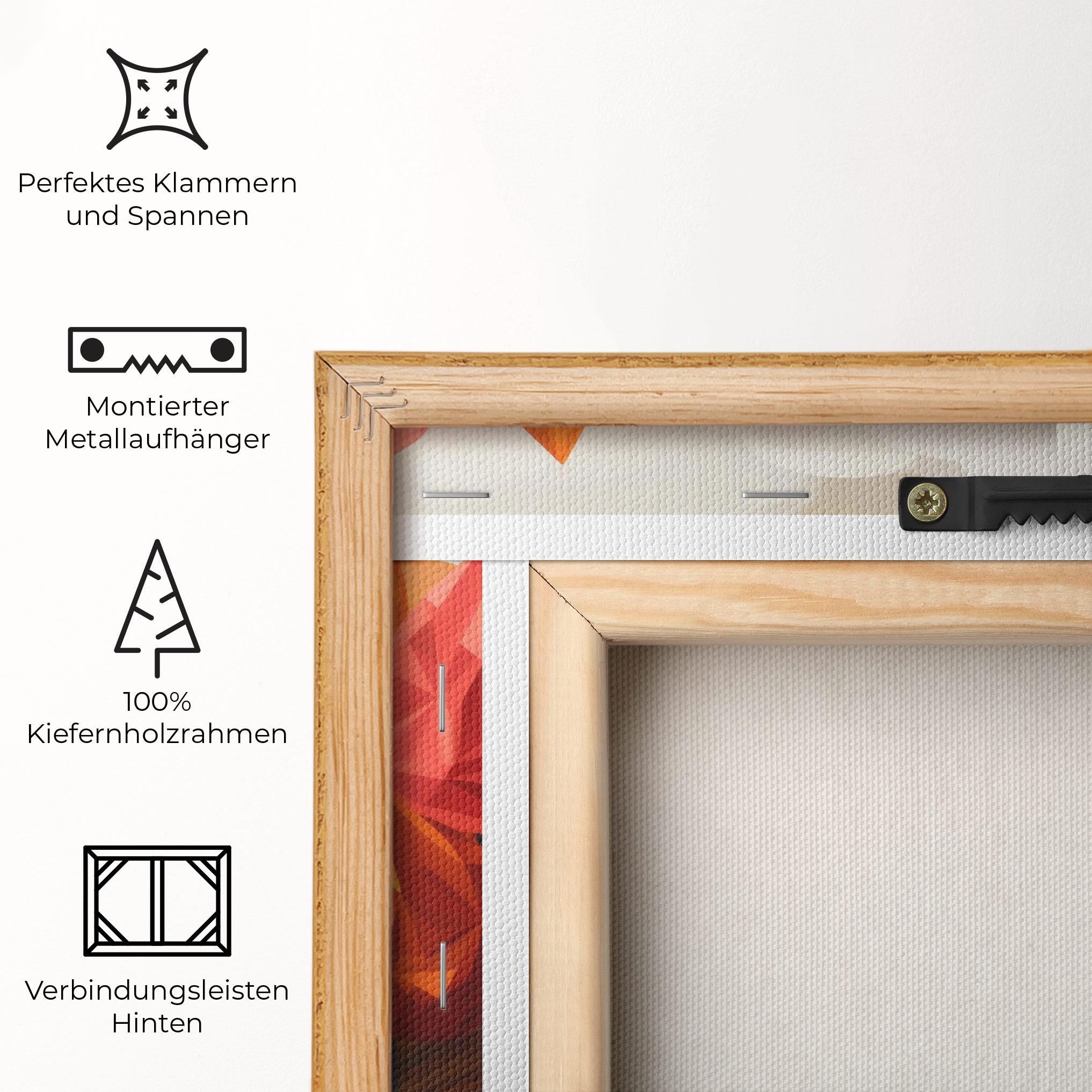 Leinwandbild Colorful Trees Art mockup 5