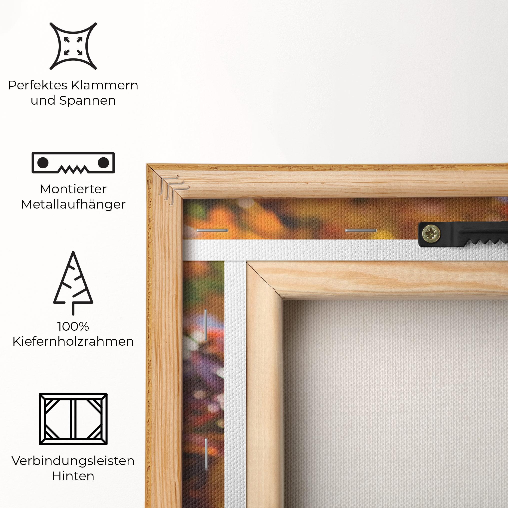 Leinwandbild Dark Red Leaves mockup 5