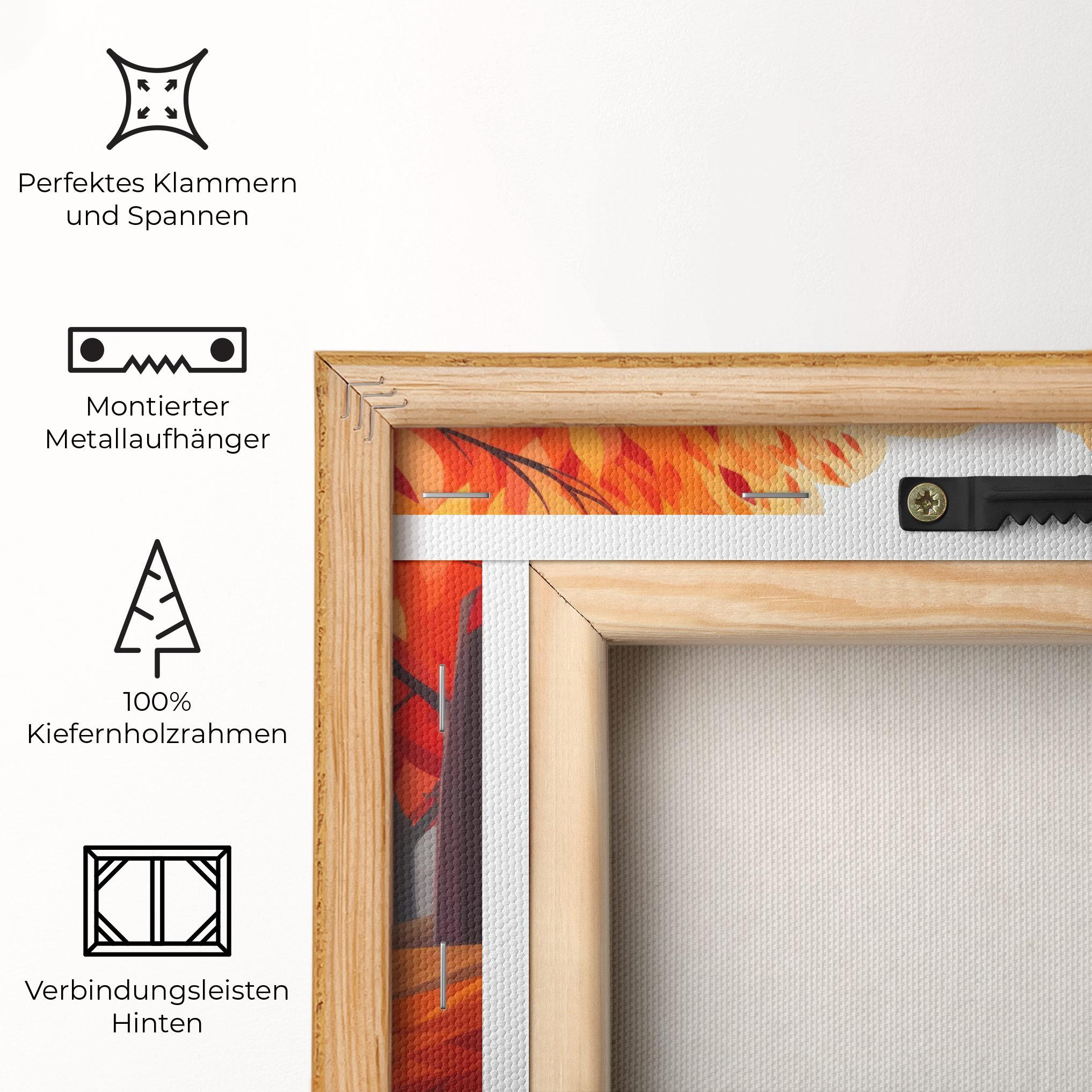 Leinwandbild Red Trees Art mockup 5