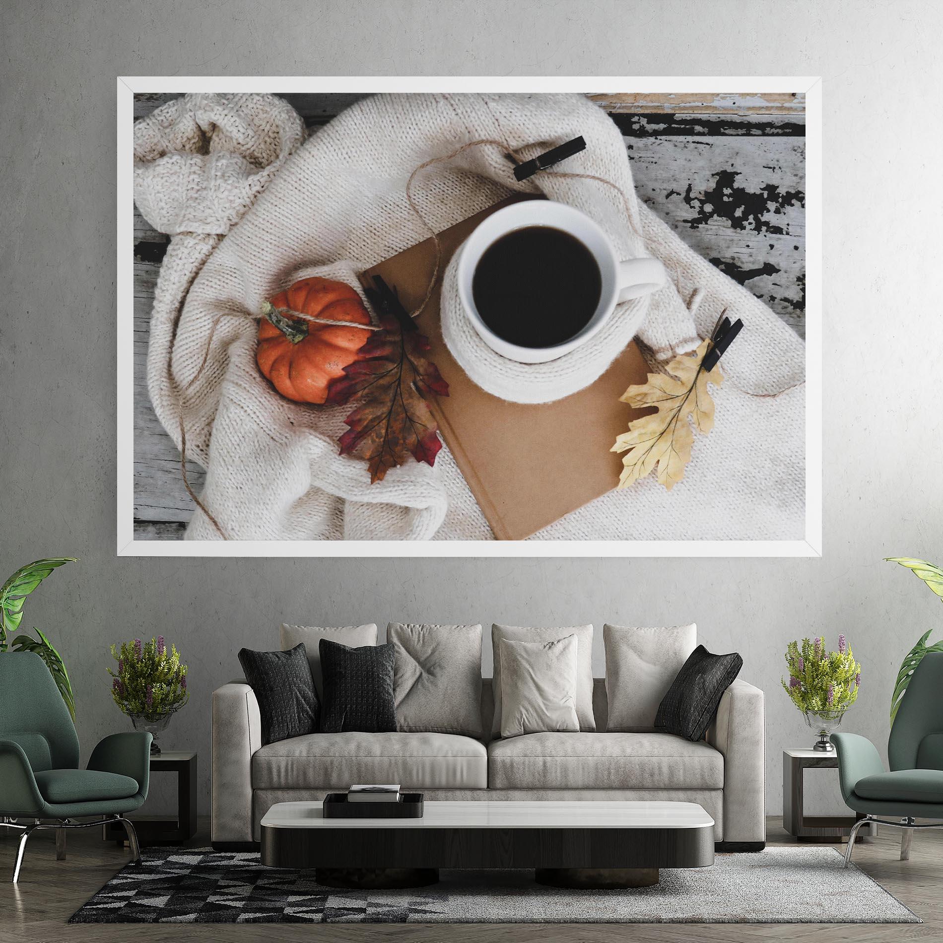Leinwandbild Autumn Coffee mockup 7