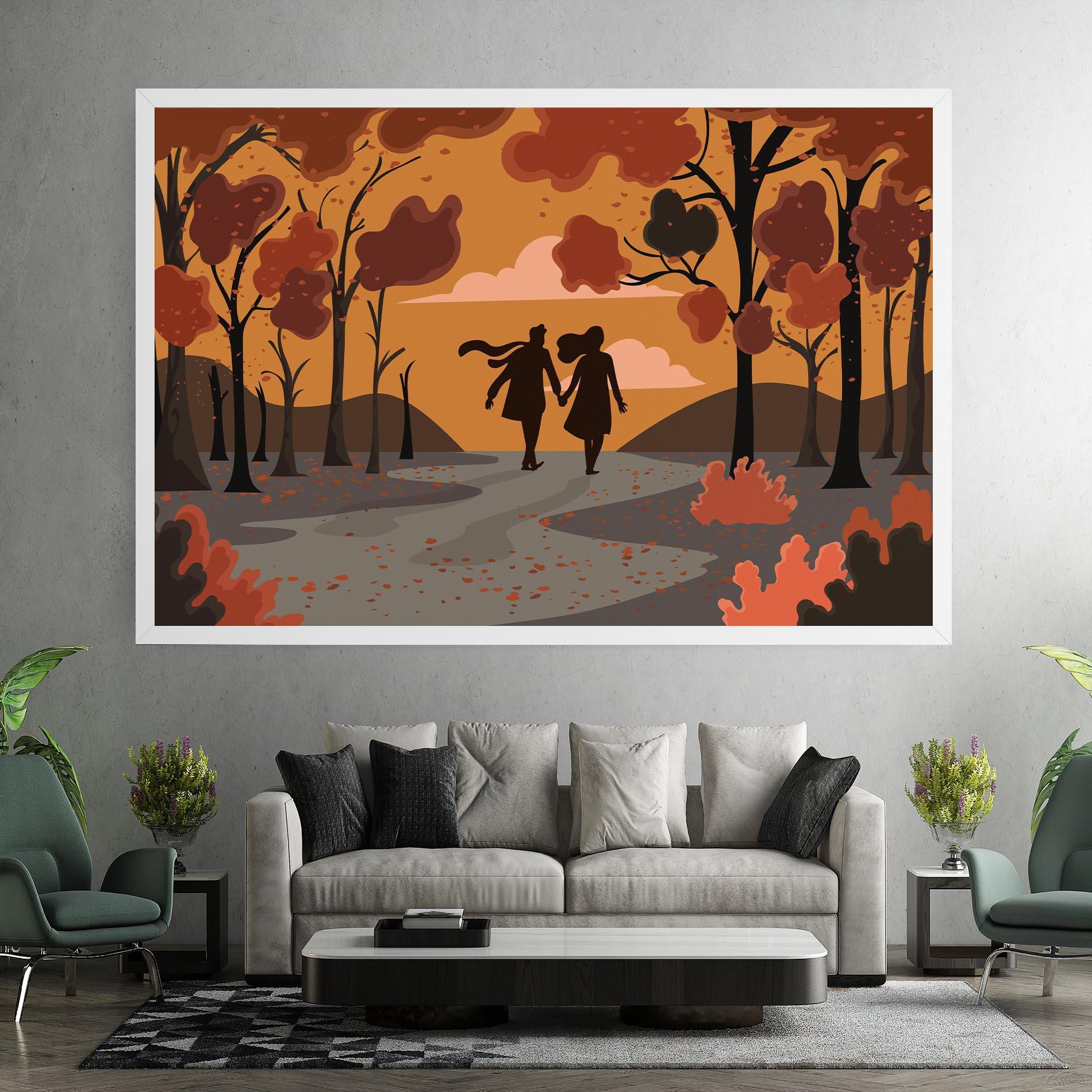 Leinwandbild Autumn Couple mockup 7