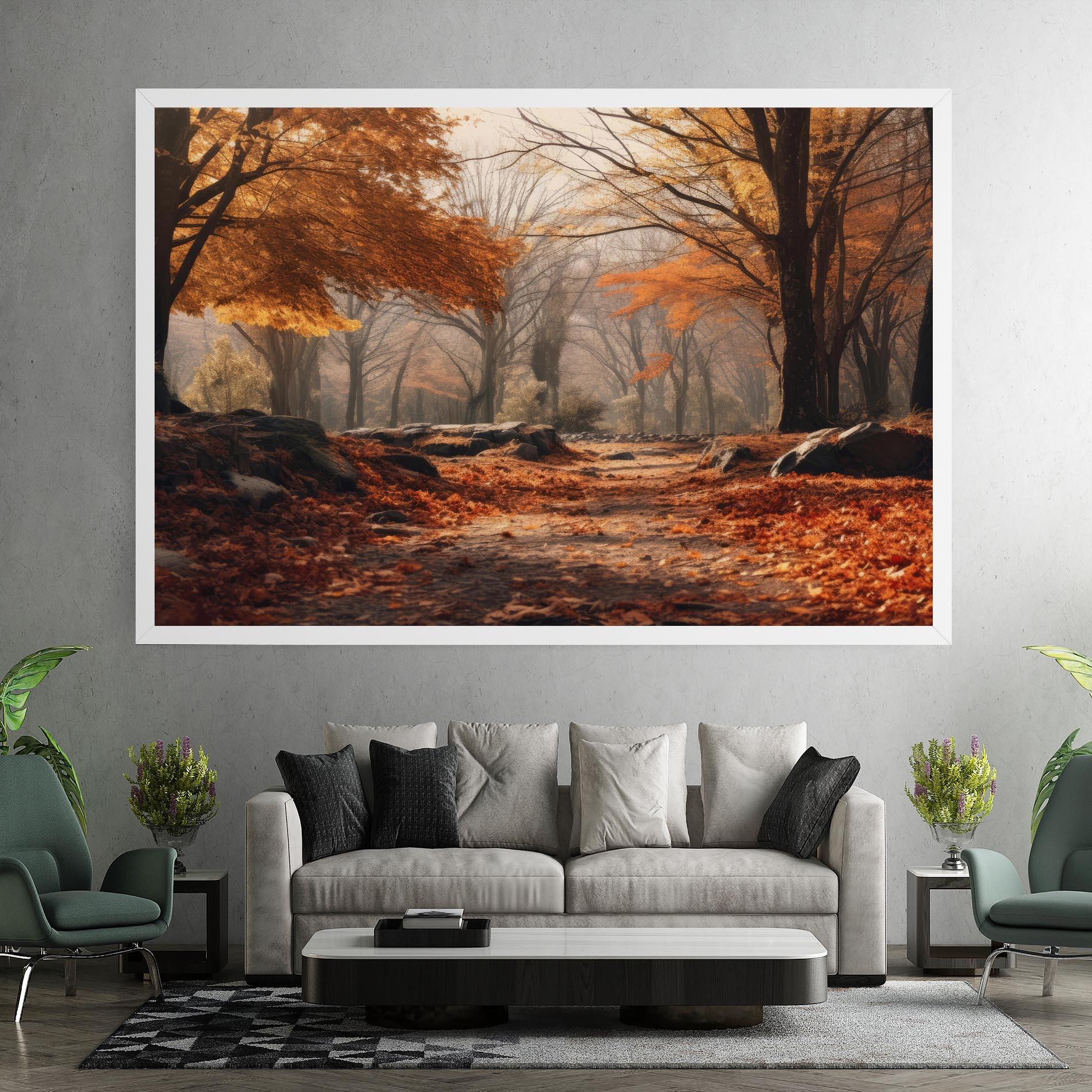 Leinwandbild Autumn Forest mockup 7