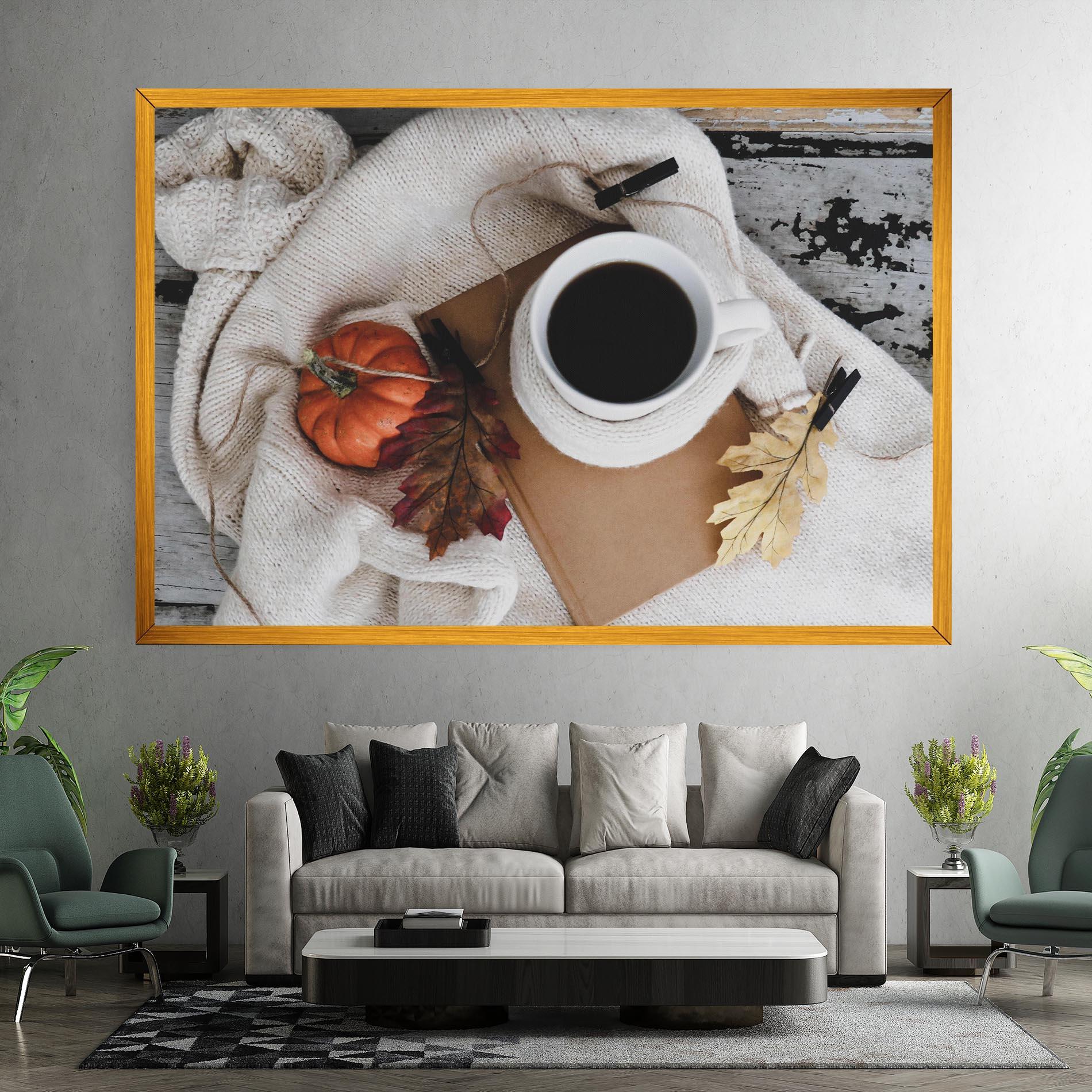 Leinwandbild Autumn Coffee mockup 7
