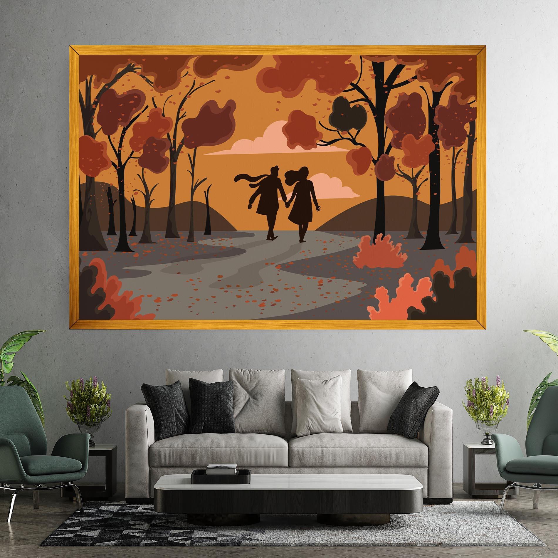 Leinwandbild Autumn Couple mockup 7