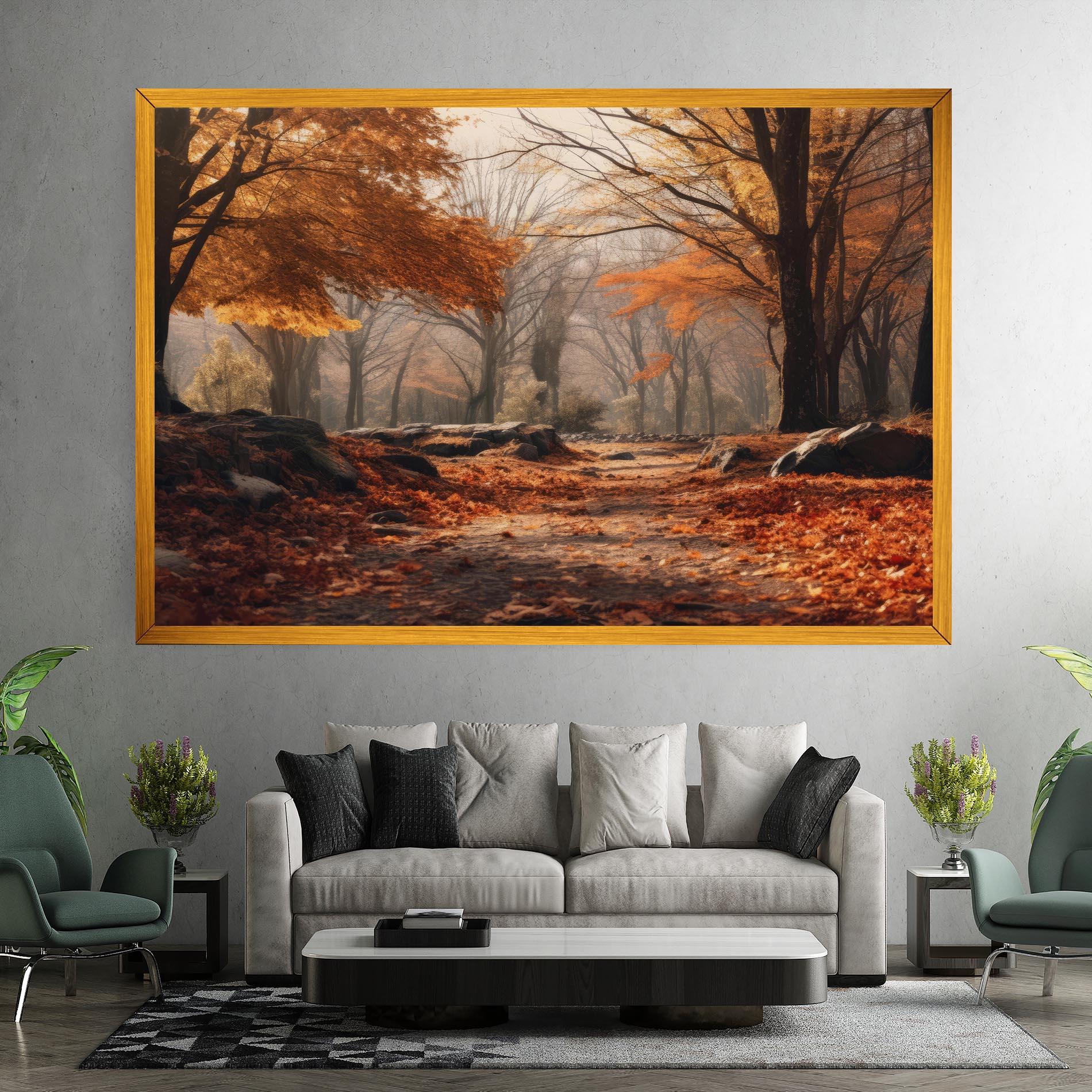 Leinwandbild Autumn Forest mockup 7