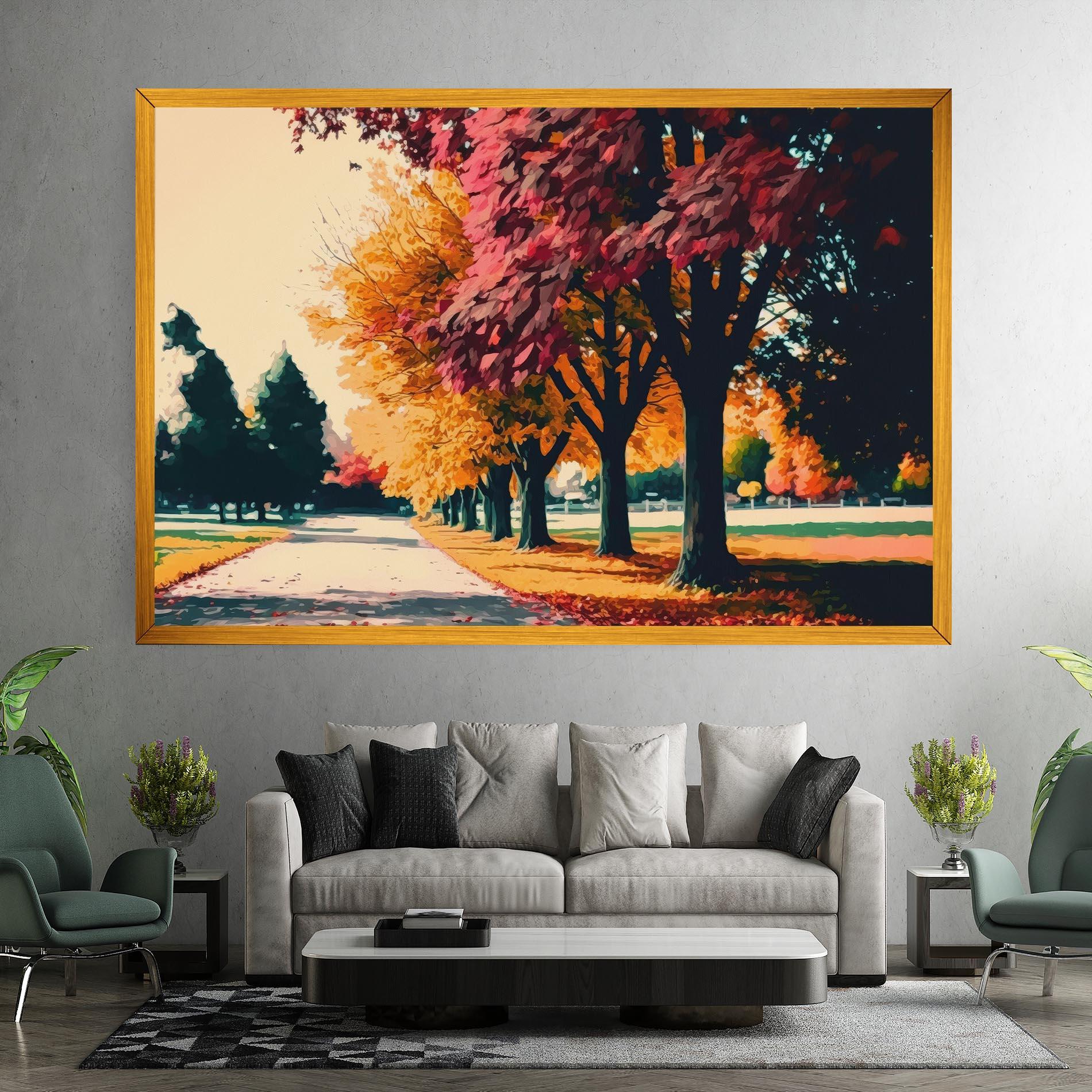 Leinwandbild Autumn Park mockup 7