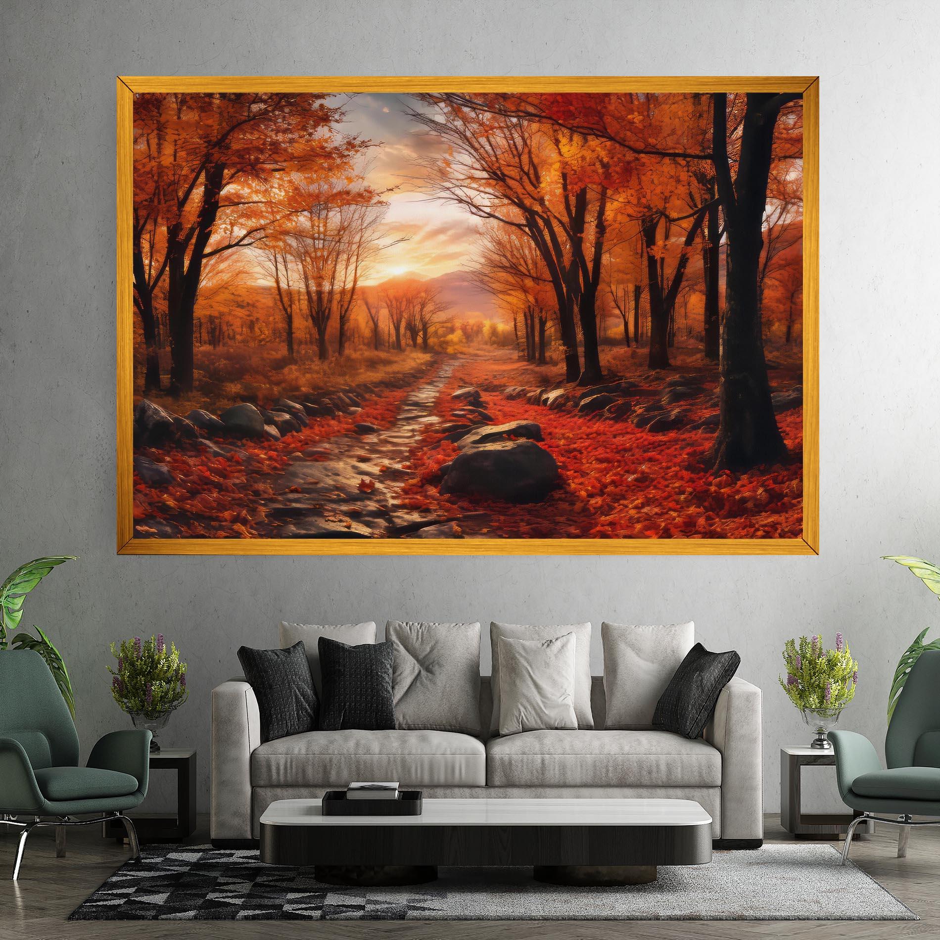 Leinwandbild Autumn Path mockup 7