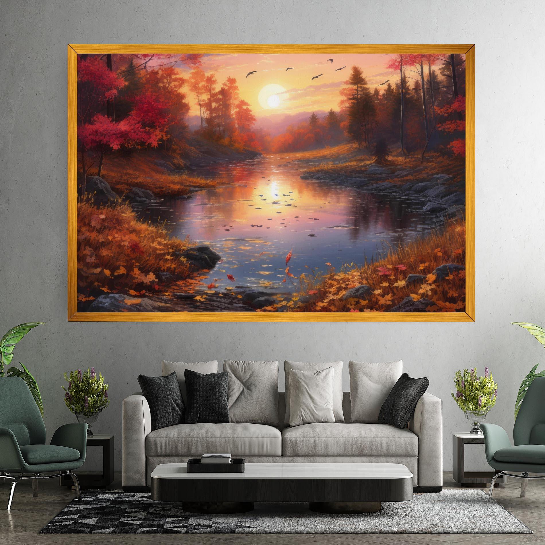 Leinwandbild Autumn Sunset mockup 7