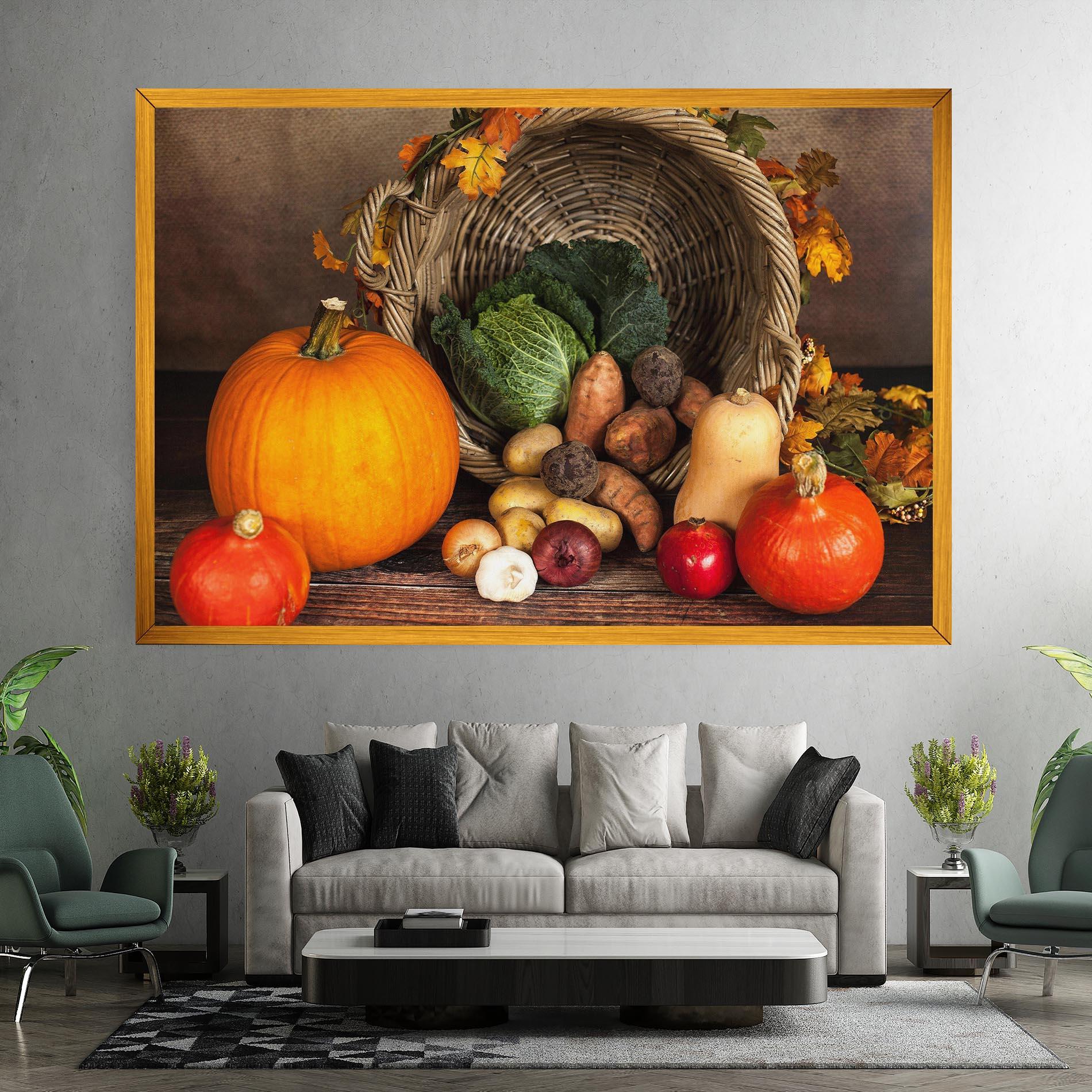 Leinwandbild Autumn Vegetables mockup 7