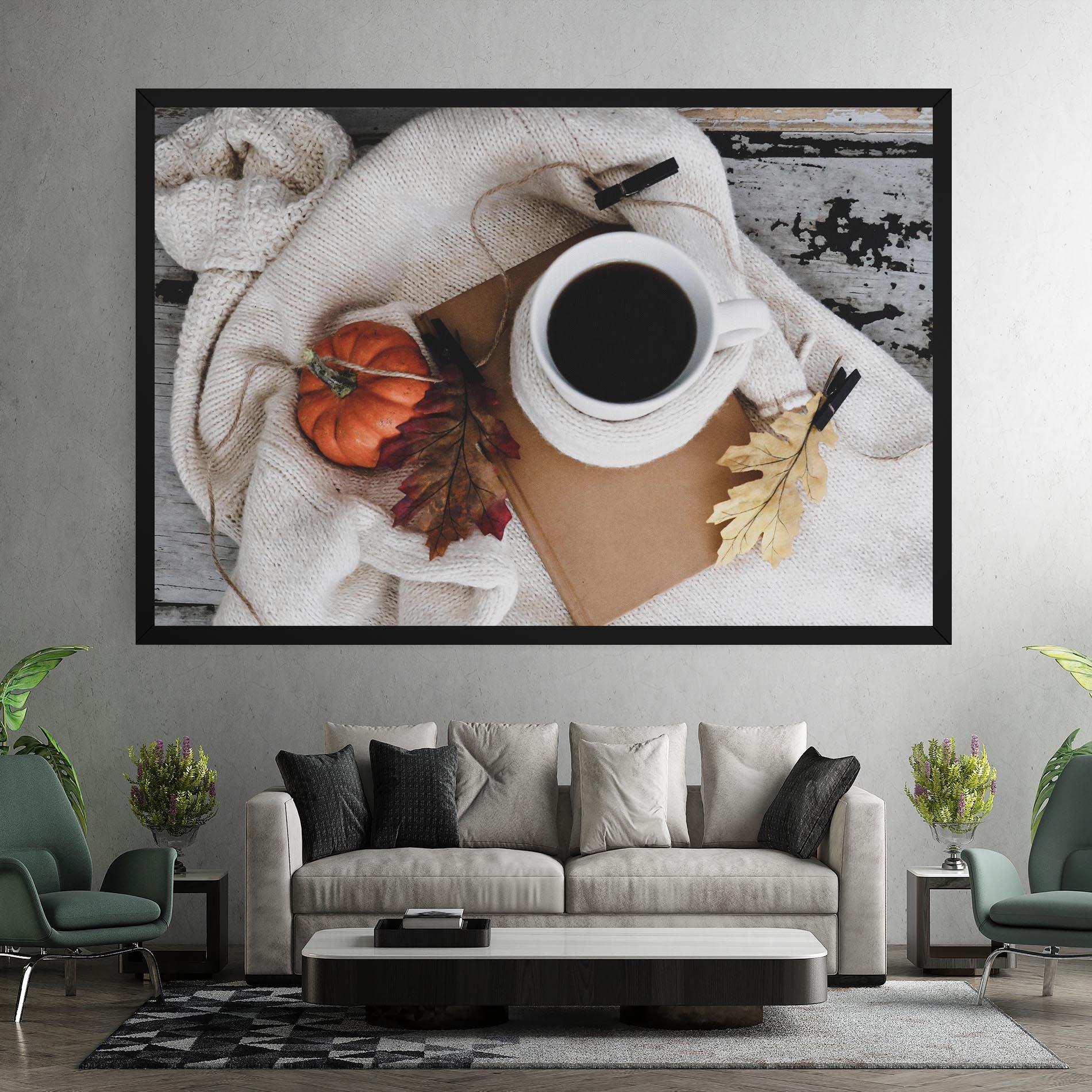Leinwandbild Autumn Coffee mockup 7