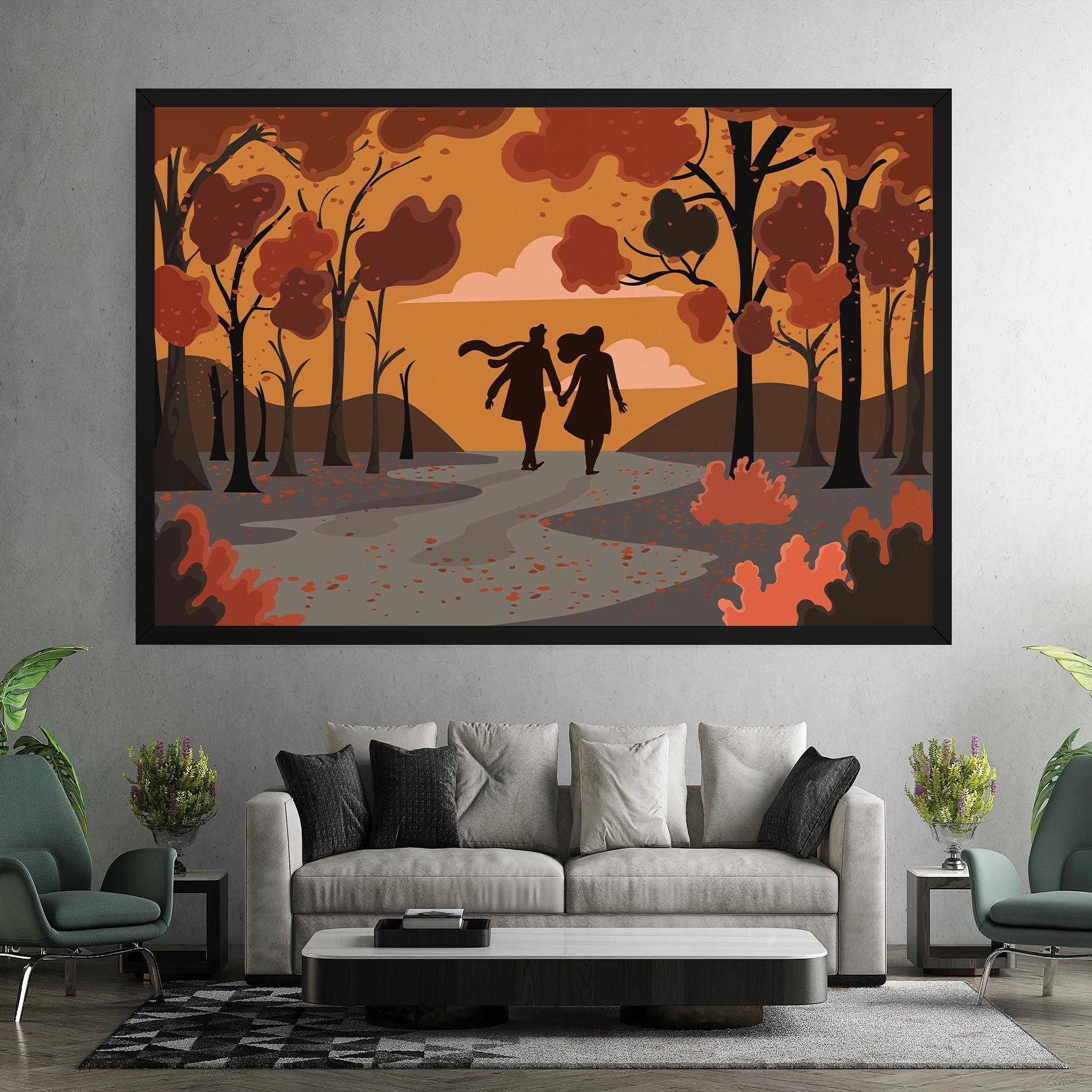 Leinwandbild Autumn Couple mockup 7