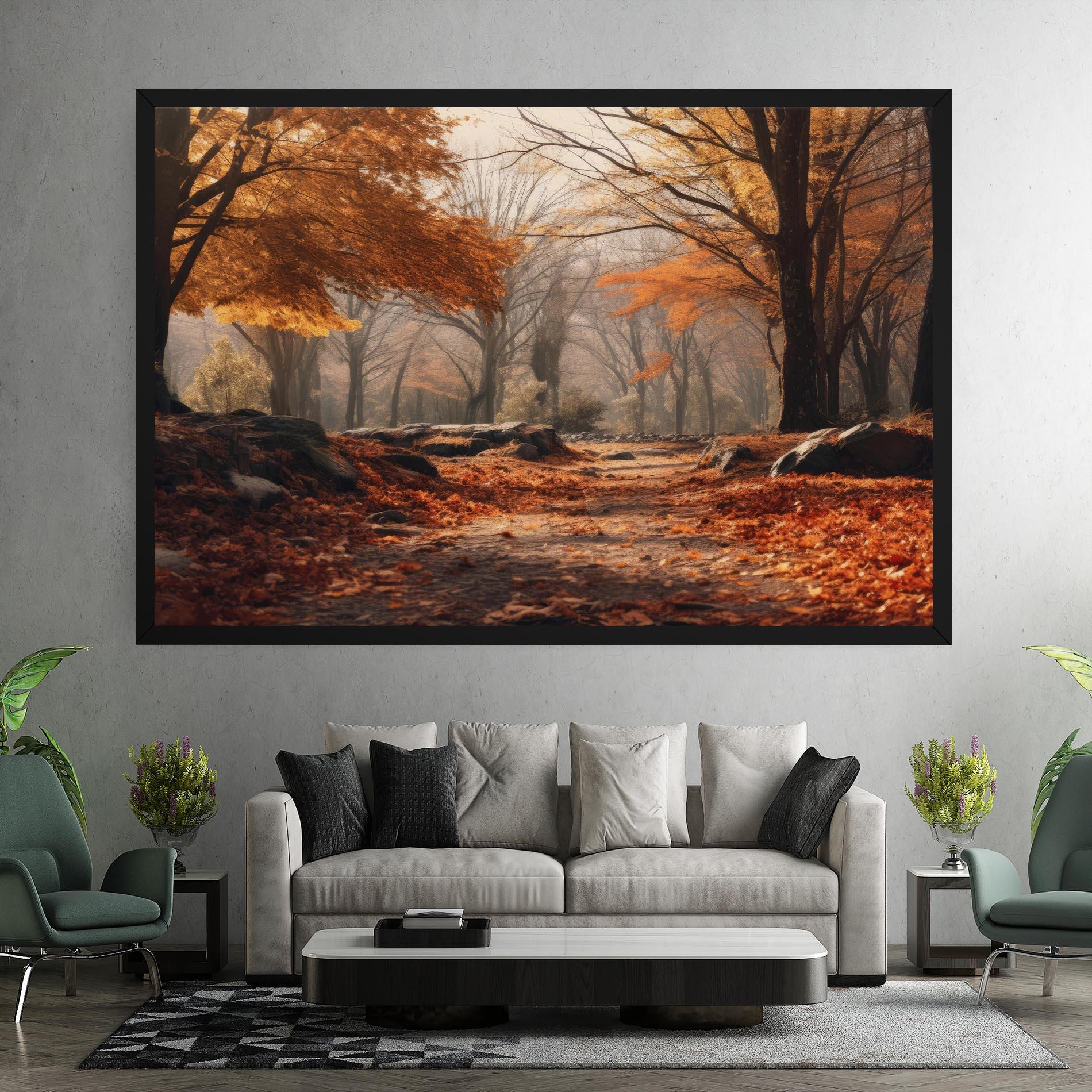 Leinwandbild Autumn Forest mockup 7