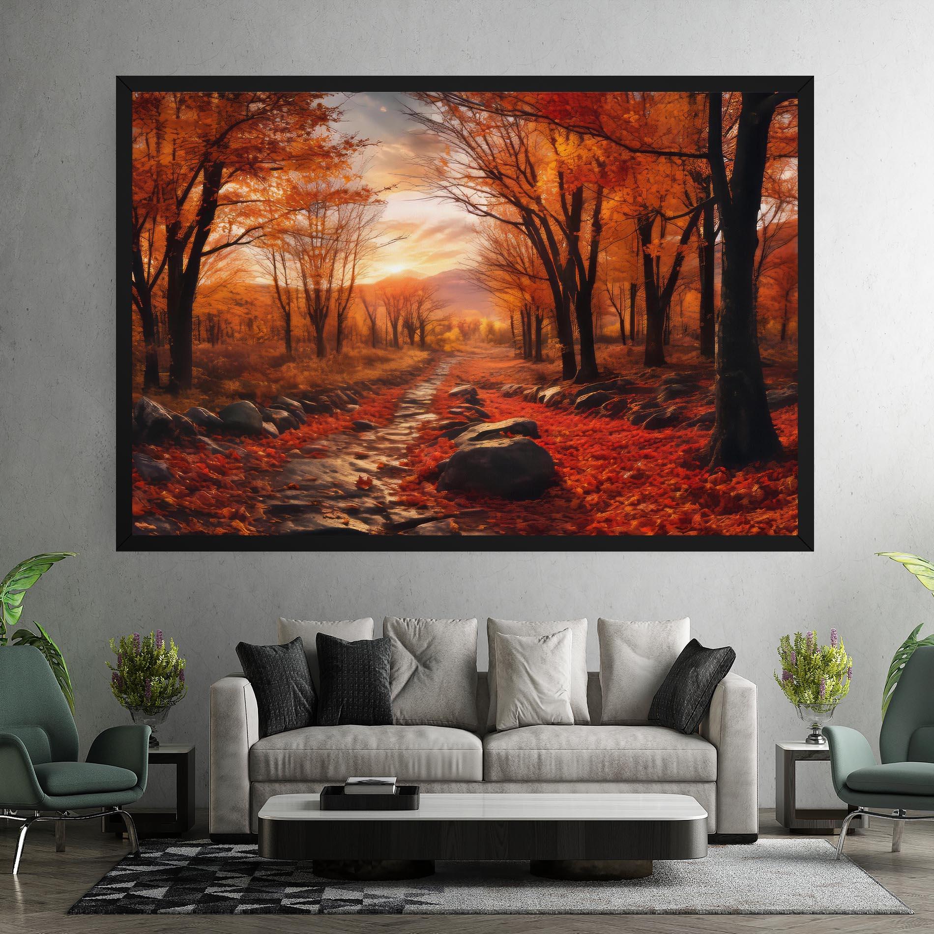 Leinwandbild Autumn Path mockup 7