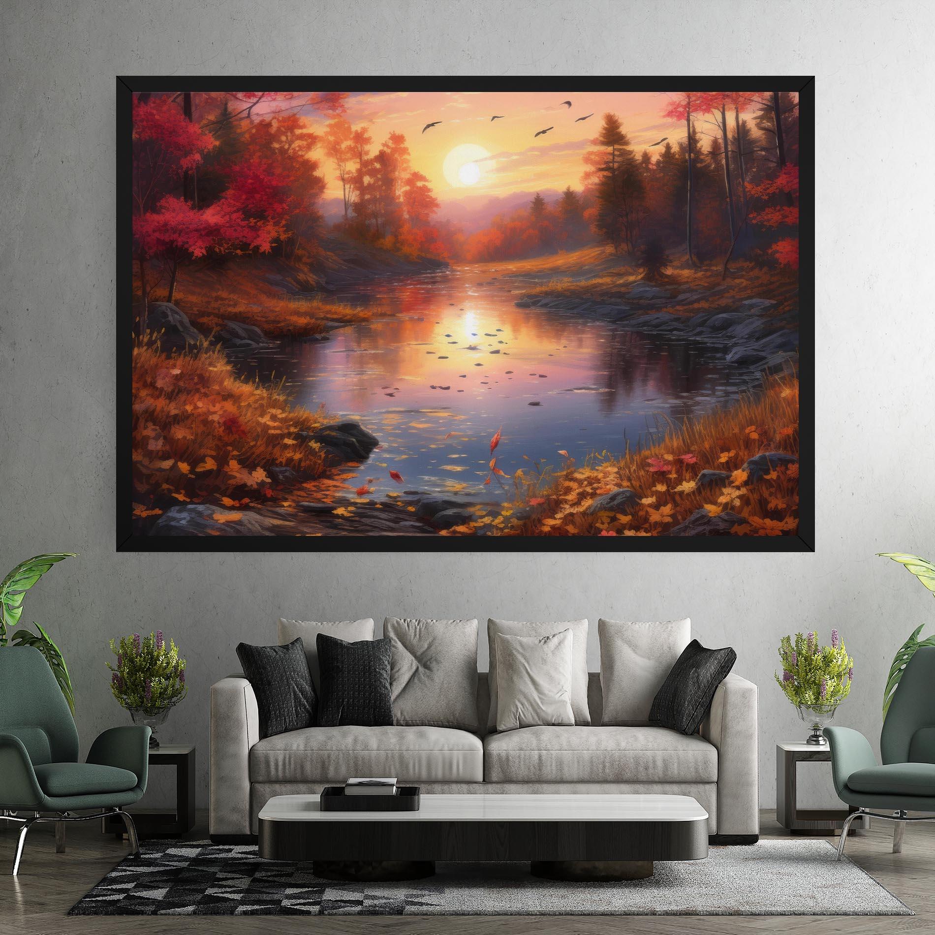 Leinwandbild Autumn Sunset mockup 7