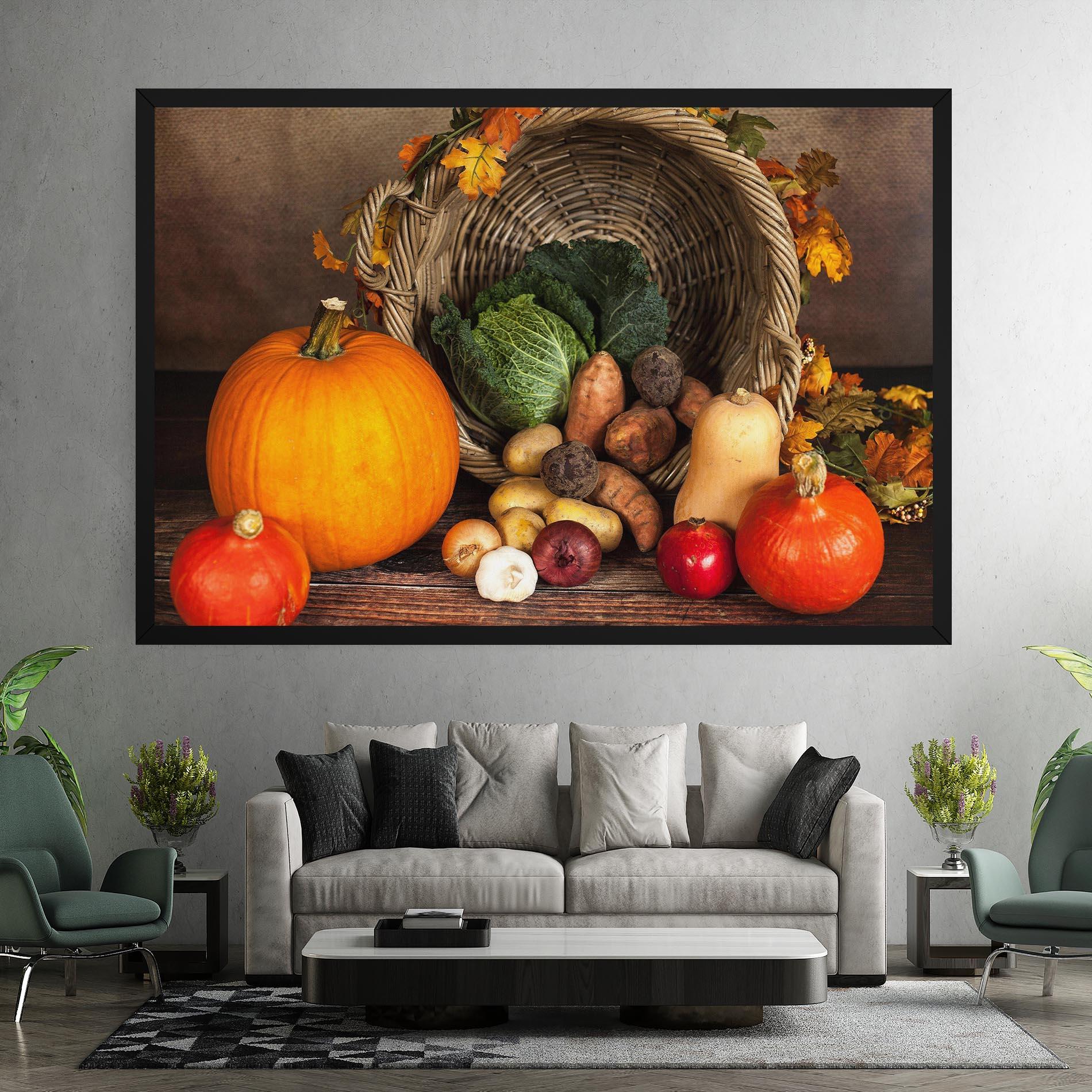 Leinwandbild Autumn Vegetables mockup 7