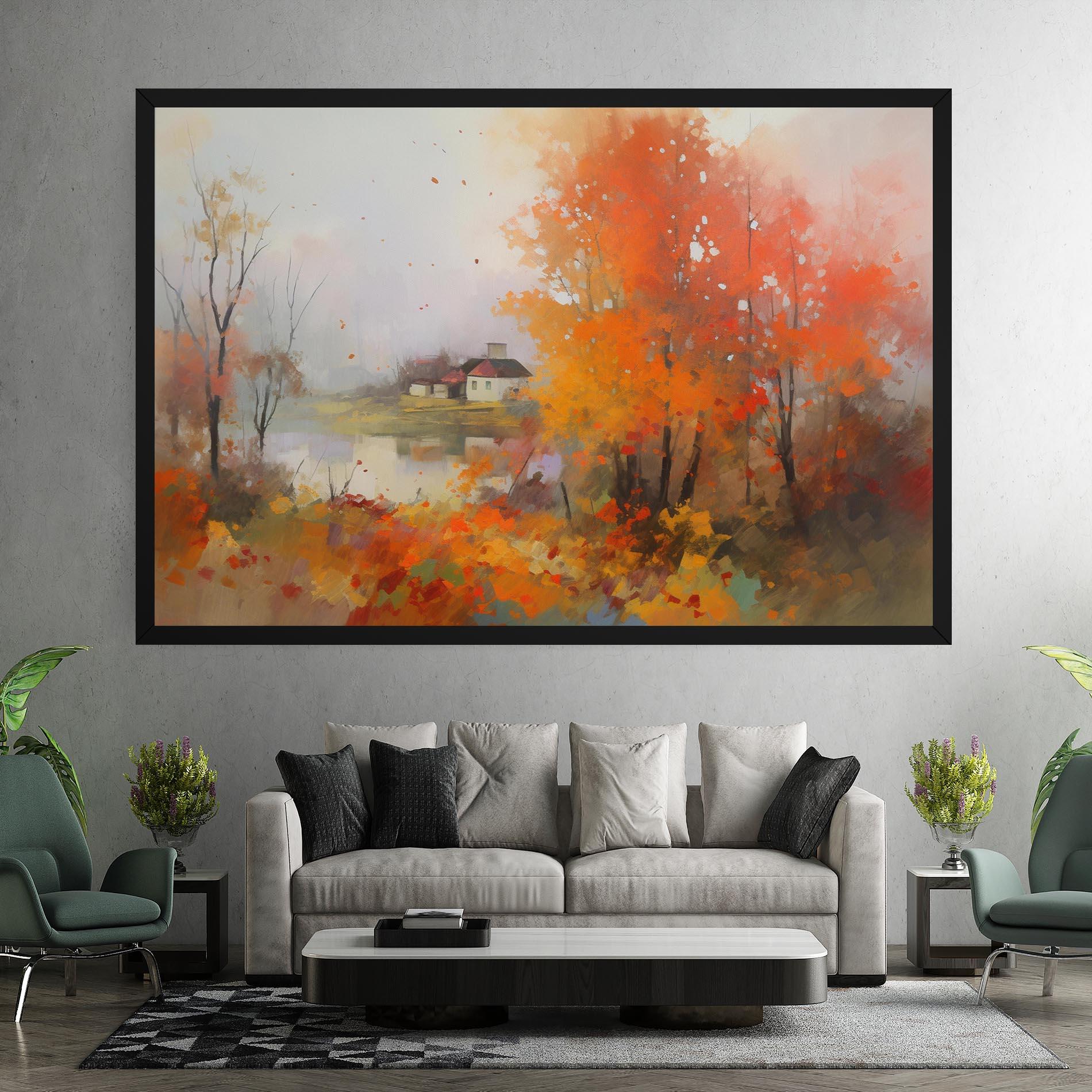 Leinwandbild Autumnal Painting mockup 7
